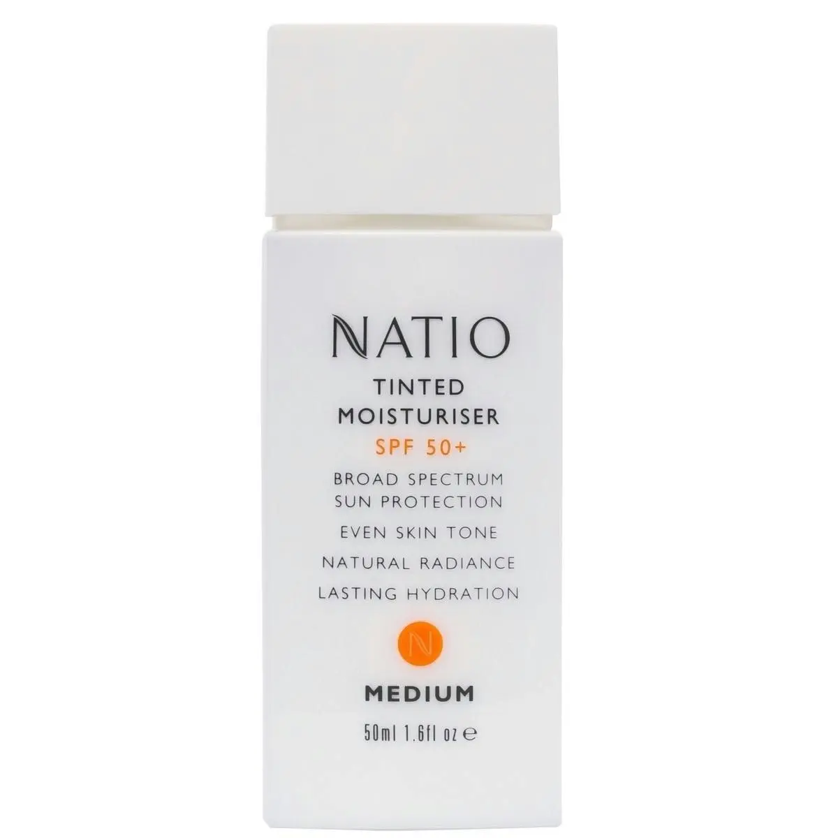 Natio Tinted Moisturiser Medium SPF50+ 50ml