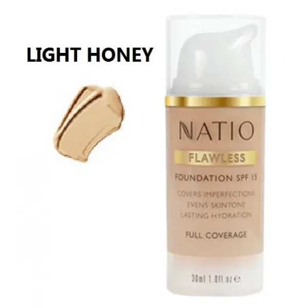 Natio Flawless Foundation SPF 15 Light Honey