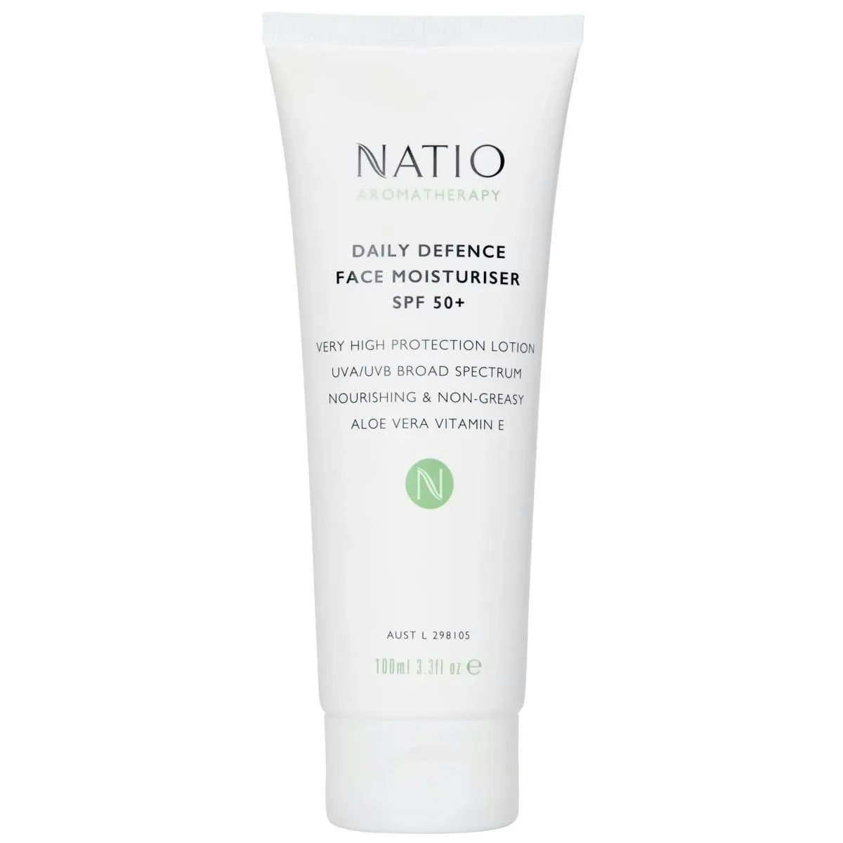 Natio Daily Defence Face Moisturiser SPF 50+ 100ml