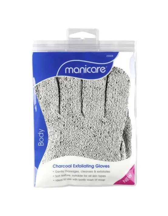 Manicare Charcoal Detox Exfoliating Gloves