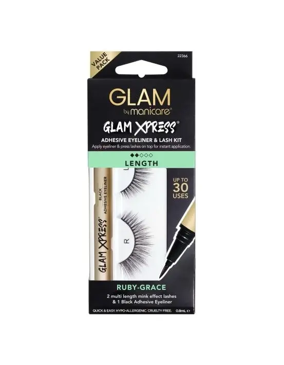 Glam by Manicare Glam Xpress® Adhesive Eyeliner & Lash Kit 72. Ruby-Grace