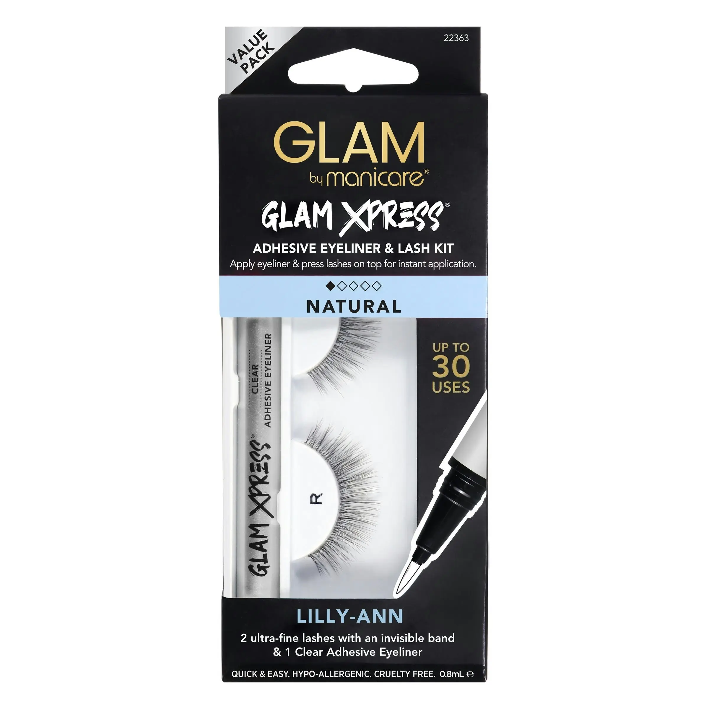 Glam by Manicare 74. Lilly - Ann Glam Xpress® Clear Adhesive Eyeliner & Lash Kit