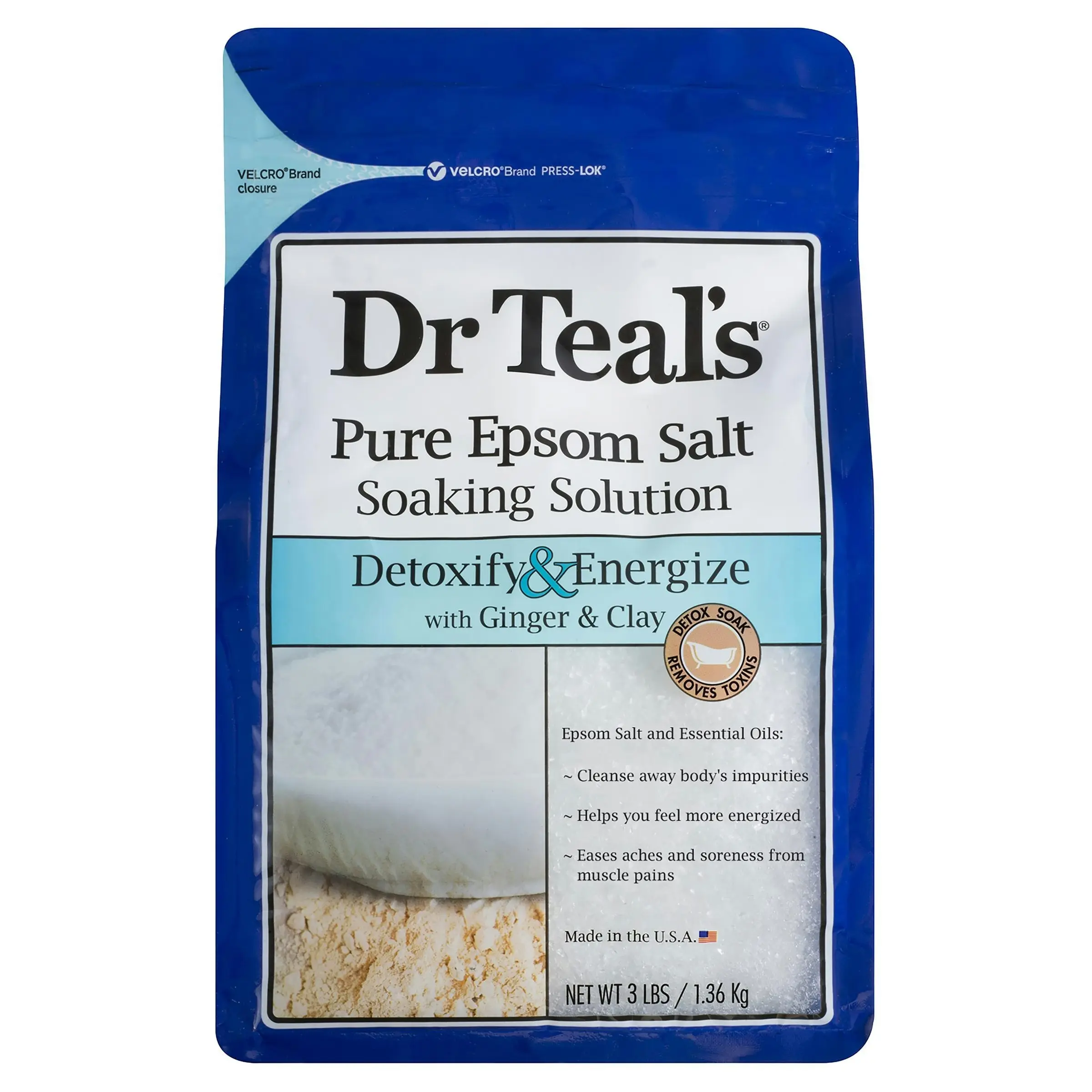 Dr Teal's Epsom Salt Ginger & Clay 1.36kg