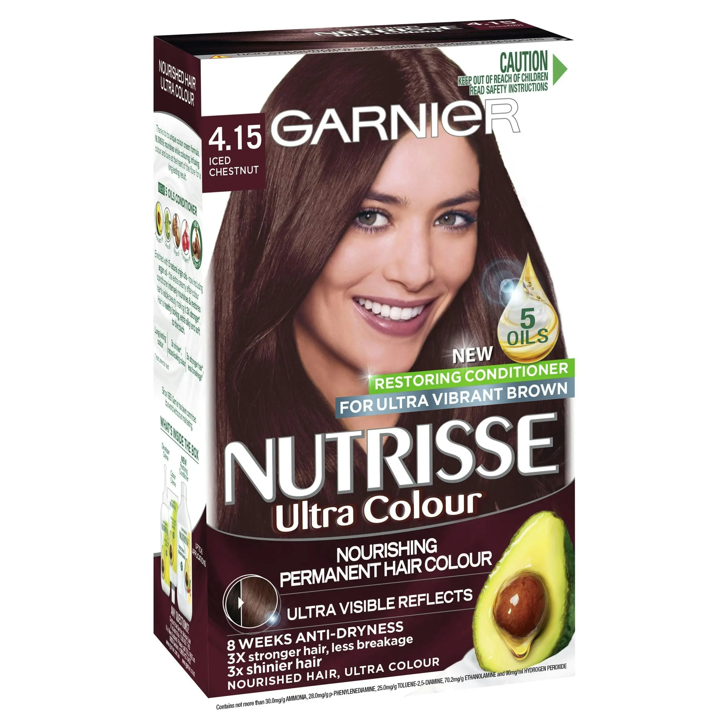 Garnier Nutrisse Hair Colour 4.15 Iced Chestnut