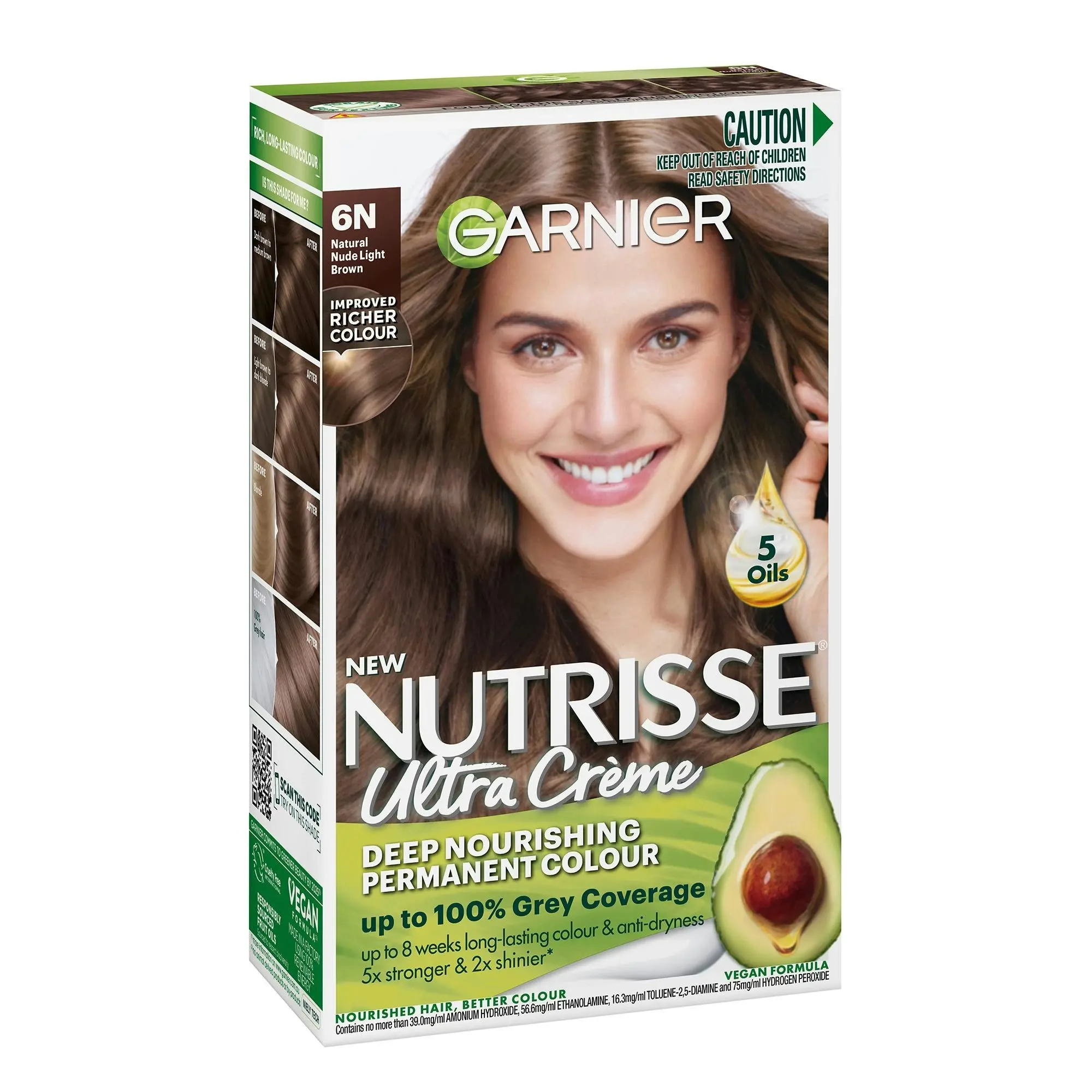 Garnier Nutrisse Hair Colour 6N Nudes Collection Light Brown