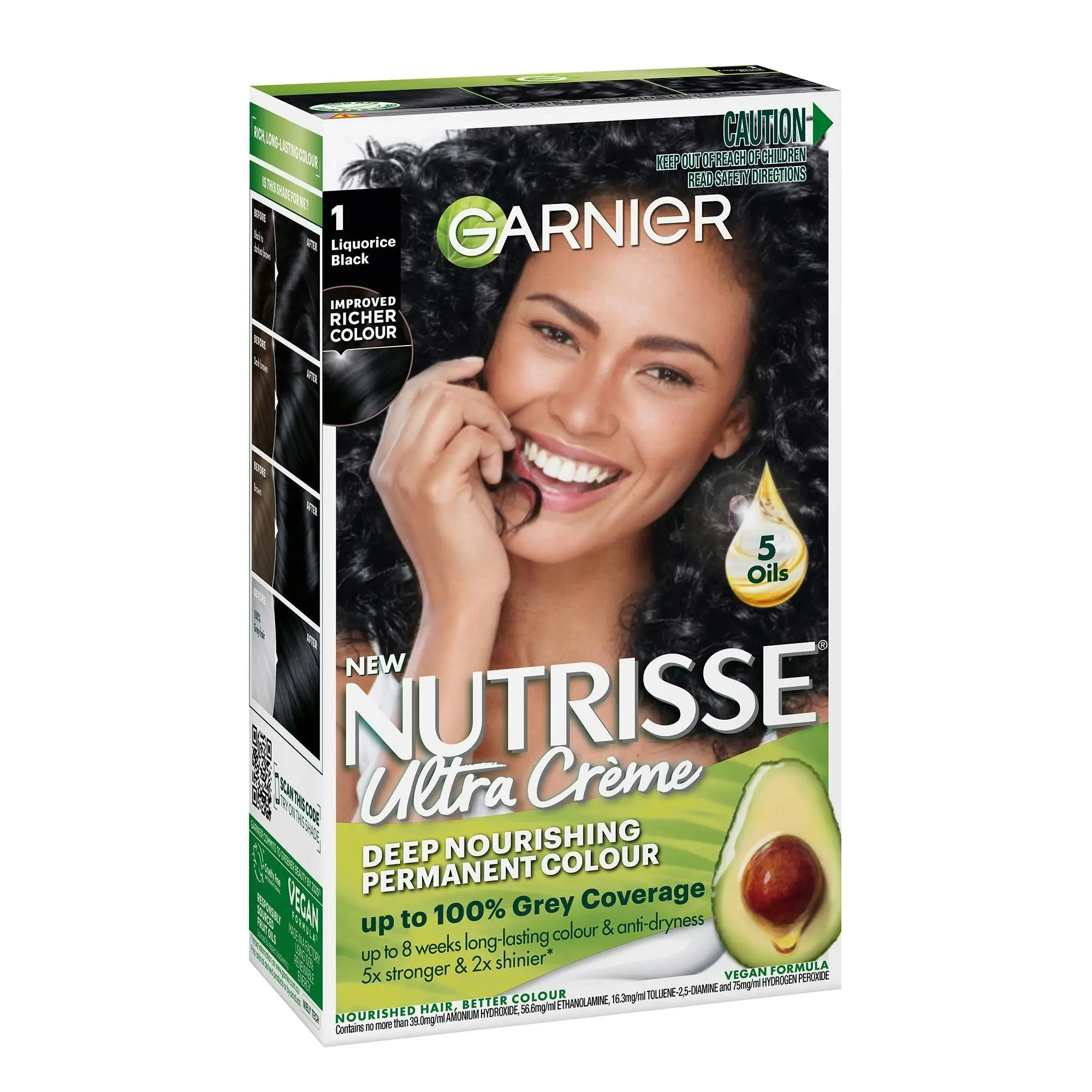 Garnier Nutrisse Hair Colour 1.0 Liquorice Black