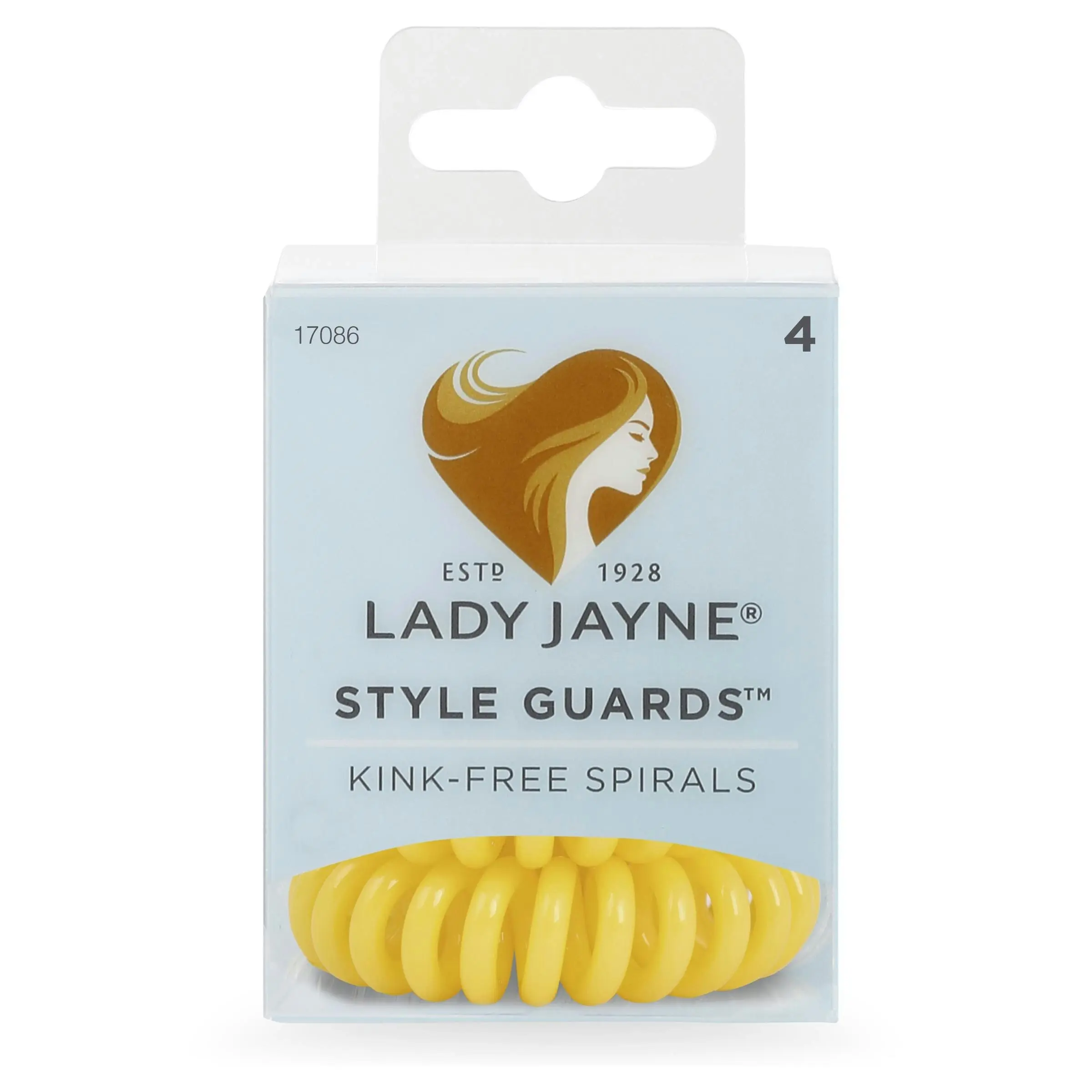 Lady Jayne Style Guards Yellow Spiral Elastics 4 Pack