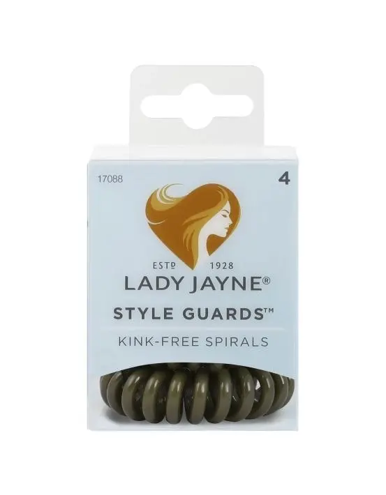 Lady Jayne Style Guards Green Spiral Elastics 4 Pack