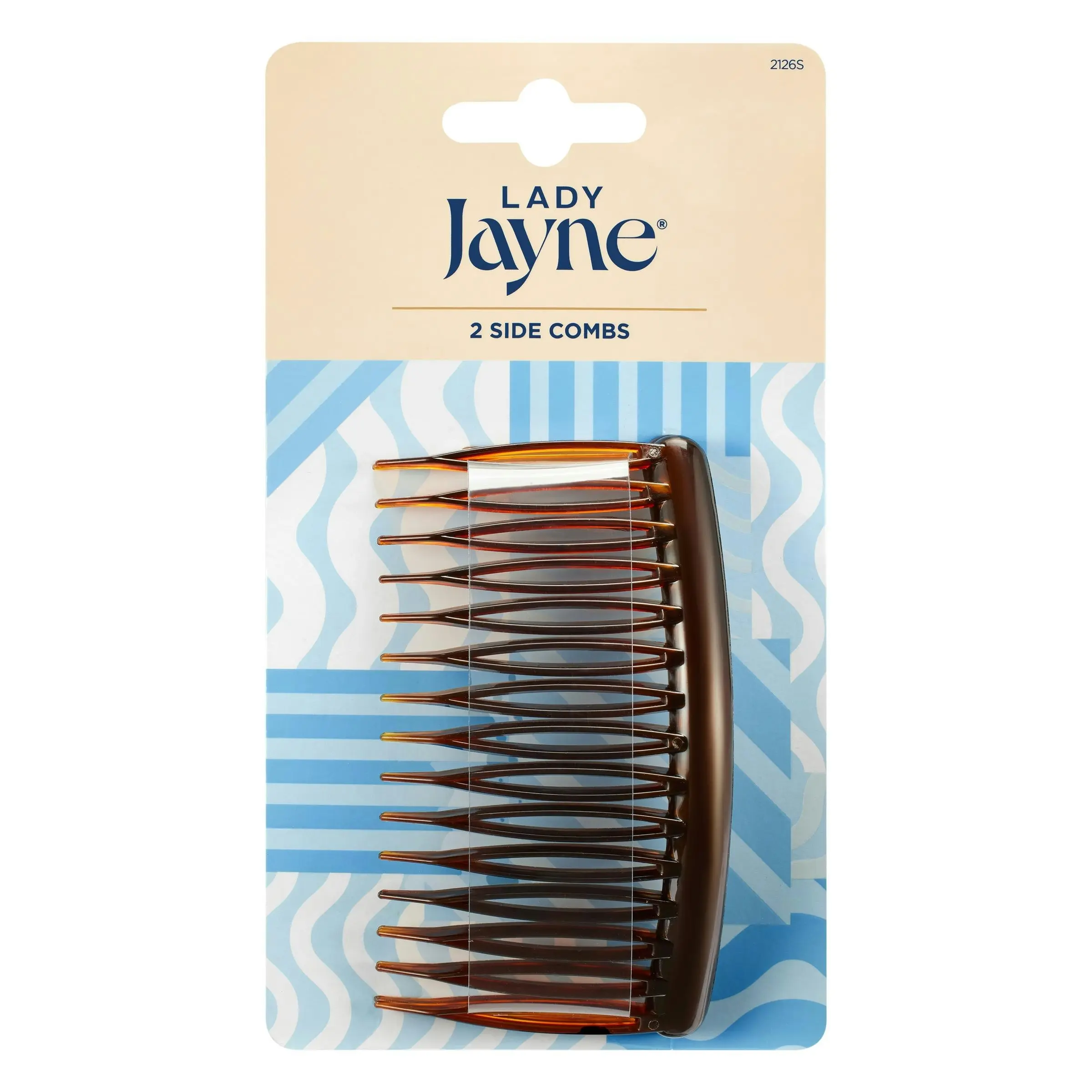 Lady Jayne Large Shell Side Combs 2 Pack