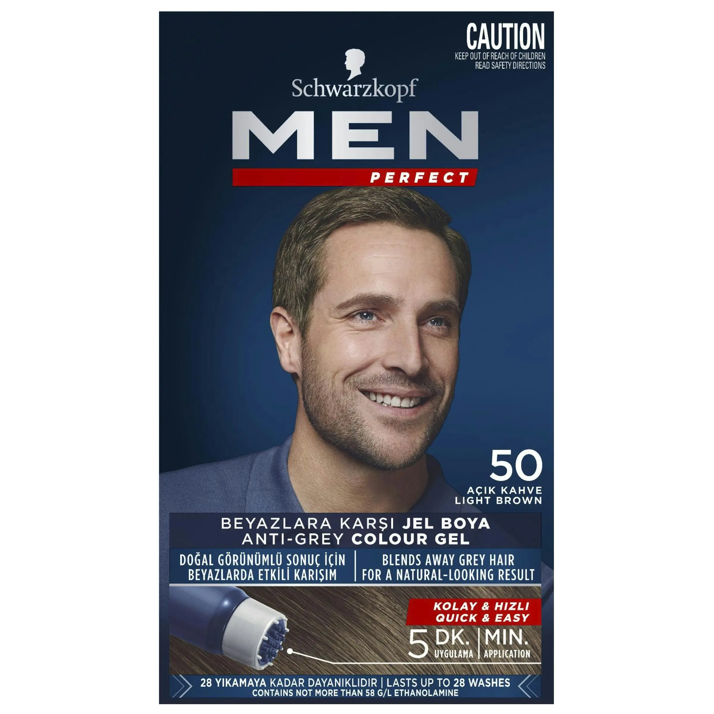 Schwarzkopf Men Perfect Hair Colour 50 Natural Light Brown