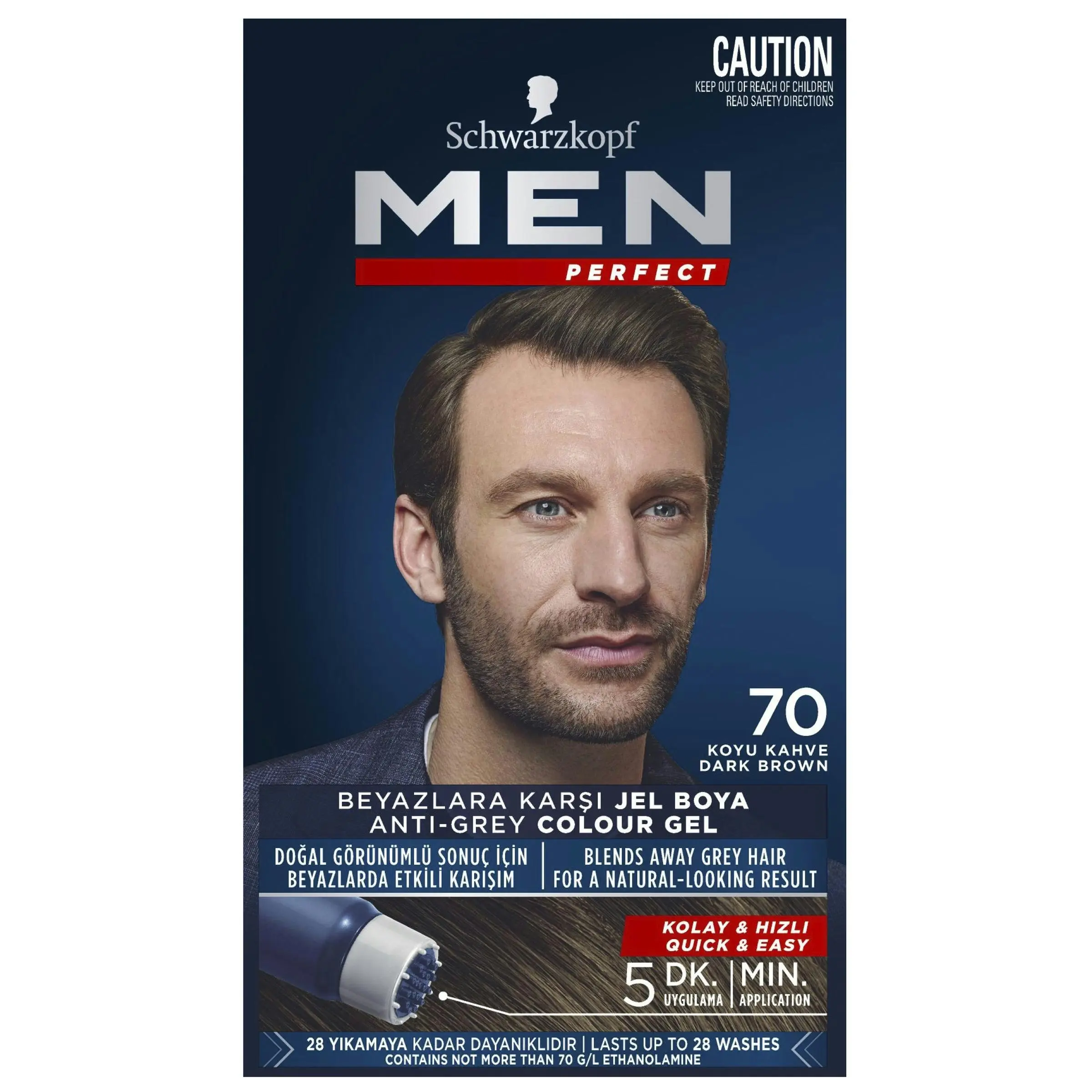 Schwarzkopf Men Perfect Hair Colour 70 Natural Dark Brown