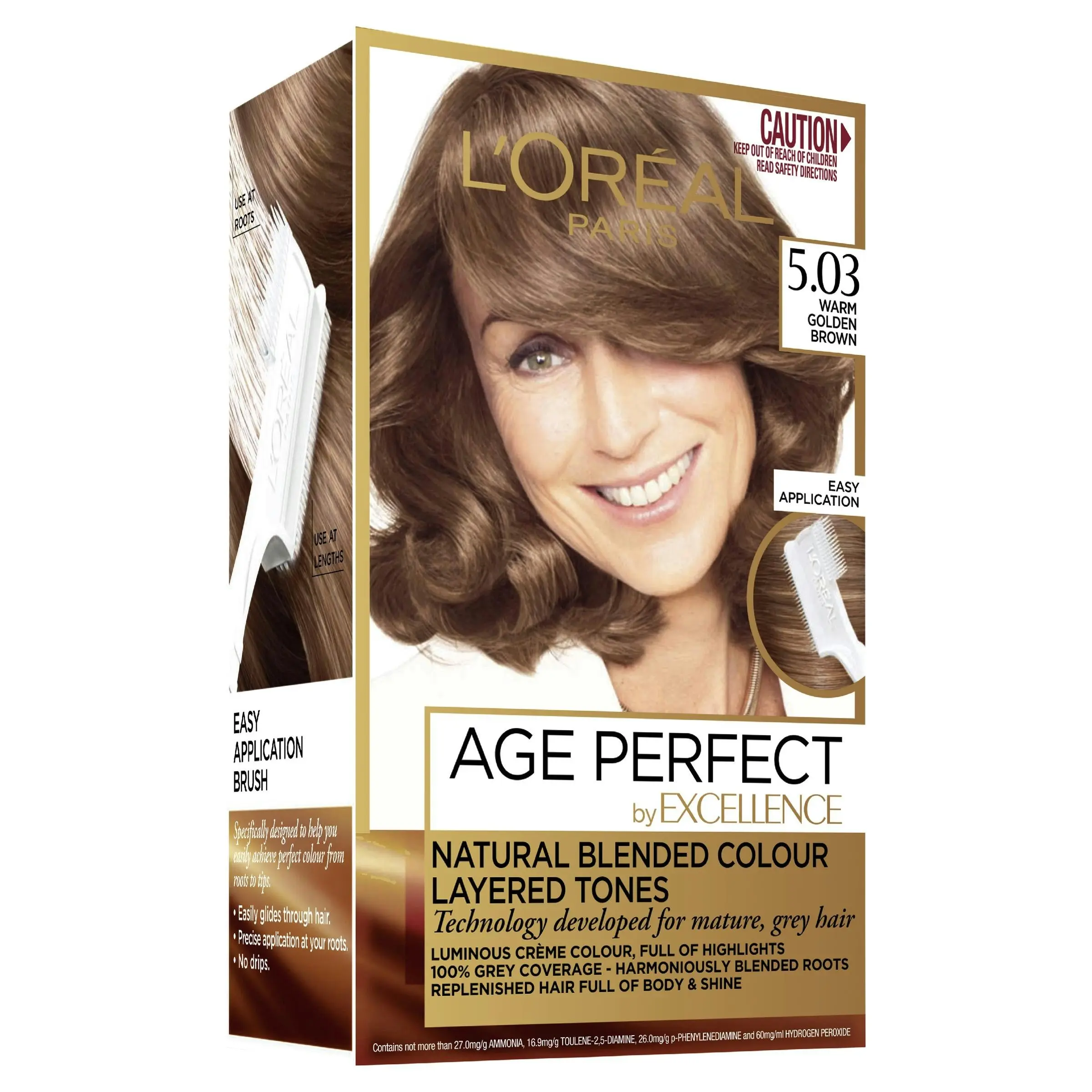 L'Oreal Excellence Age Perfect 5.03 Warm Golden Brown