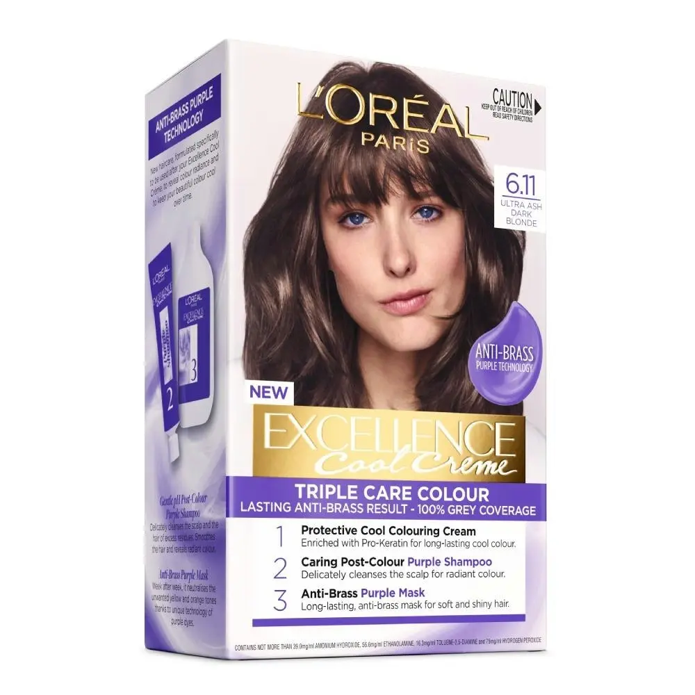 L'Oreal Excellence Cool Creme Permanent Hair Colour 6.11 Ultra Ash Dark Blonde