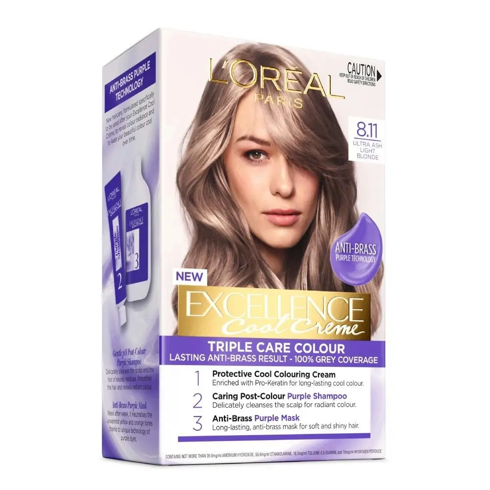 L'Oreal Excellence Cool Creme Permanent Hair Colour 8.11 Ultra Ash Light Blonde