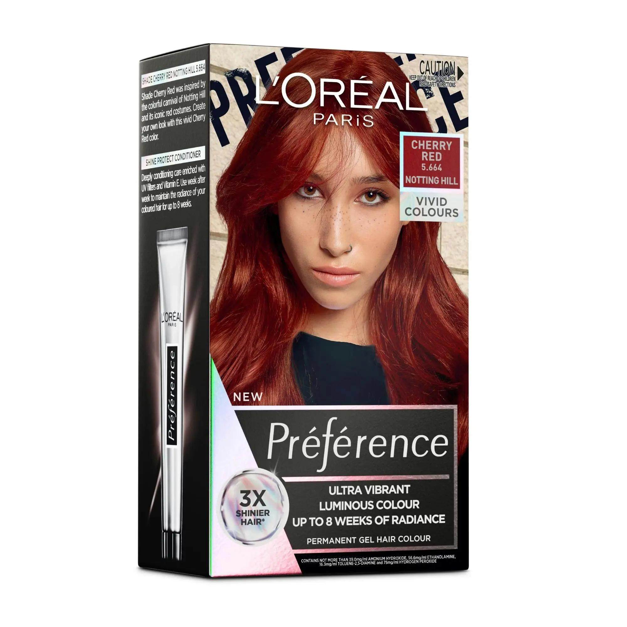 L'Oreal Preference Vivids Permanent Hair Colour 5.664 Cherry Red