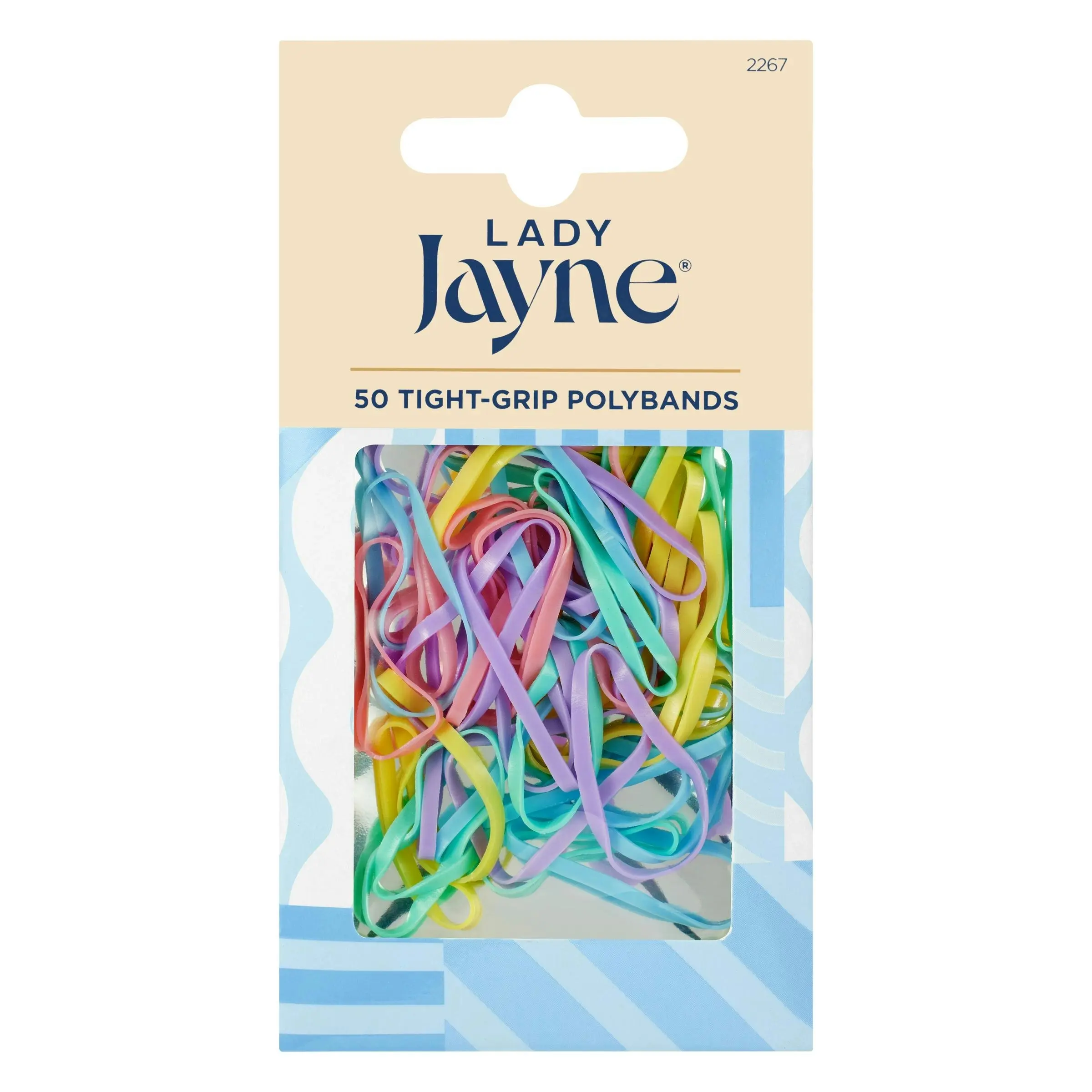 Lady Jayne Pastel Snagless Elastomer Elastics 50 Pack