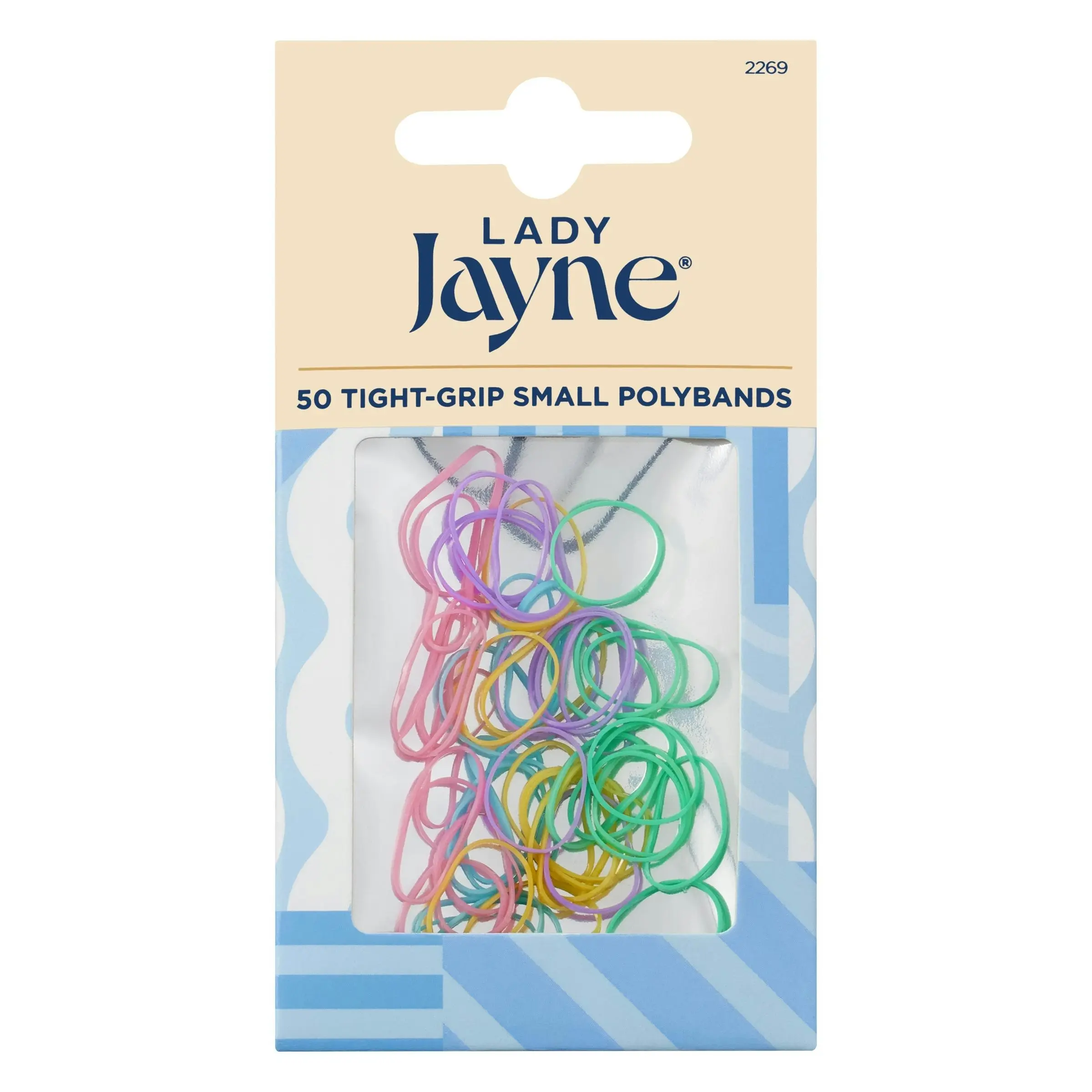 Lady Jayne Pastel Snagless Small Elastomer Elastics 50 Pack