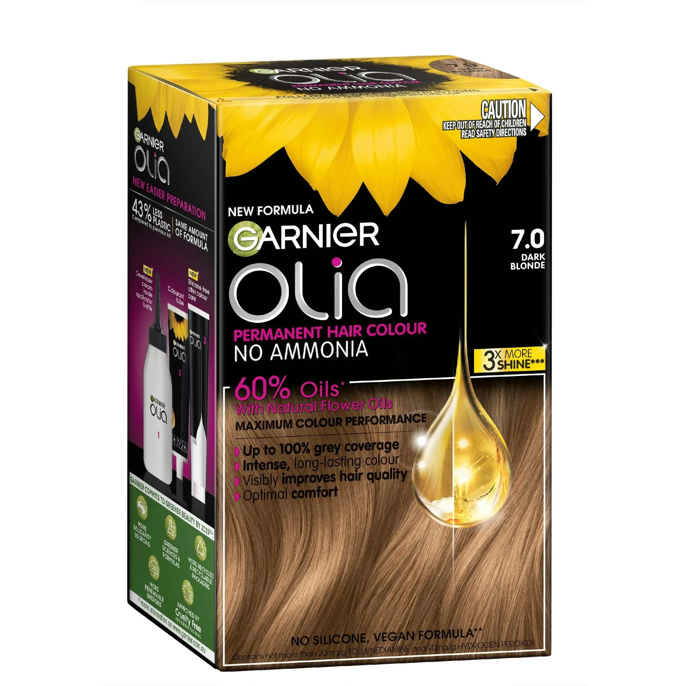 Garnier Olia 7.0 Dark Blonde No Ammonia Permanent Hair Colour