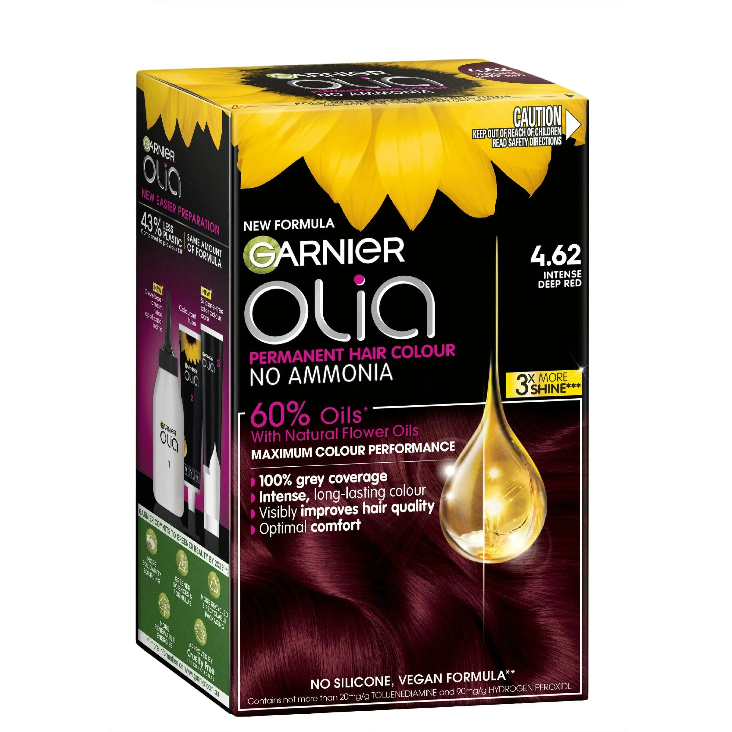 Garnier Olia 4.62 Intense Deep Red No Ammonia Permanent Hair Colour