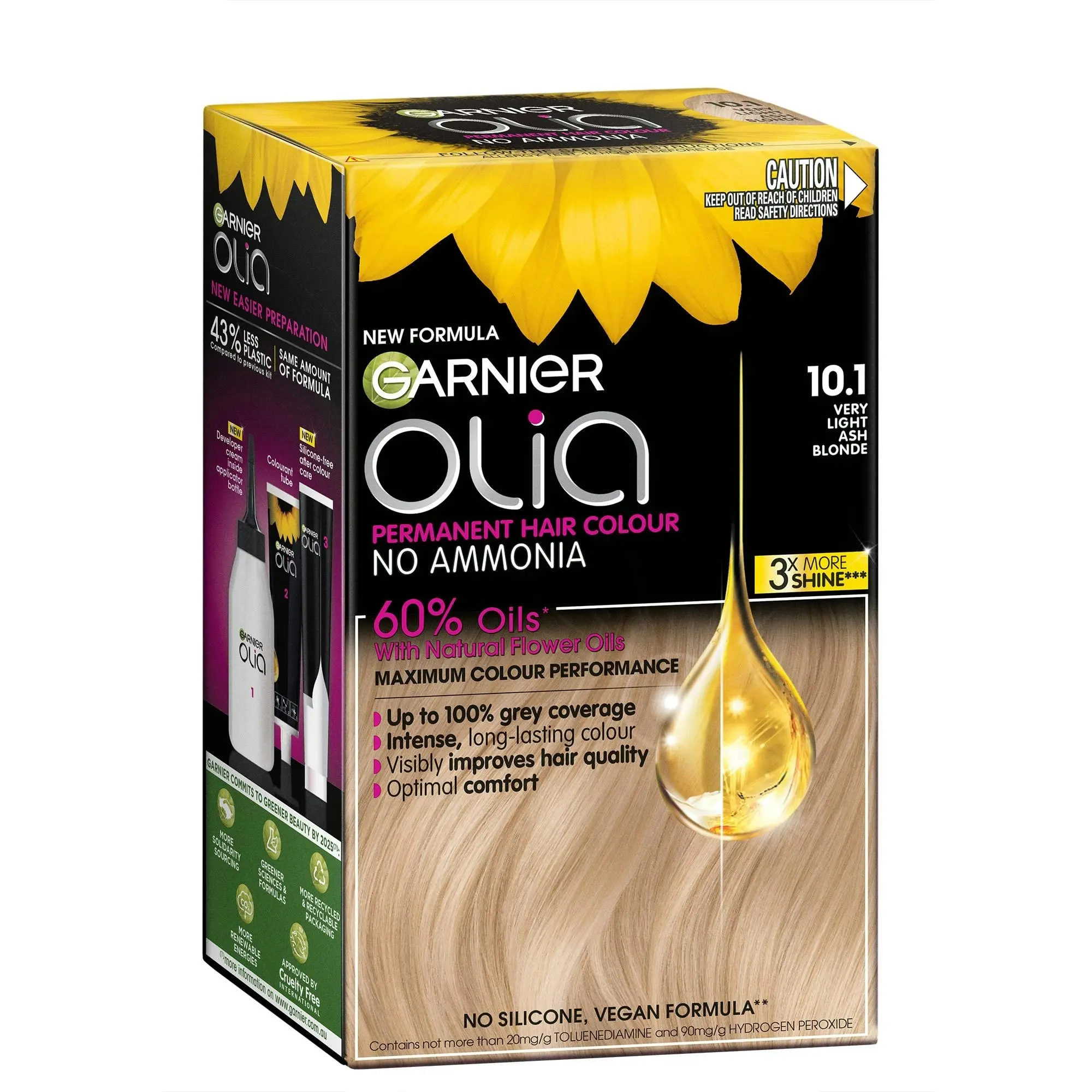 Garnier Olia 10.1 Very Light Ash Blonde No Ammonia Permanent Hair Colour