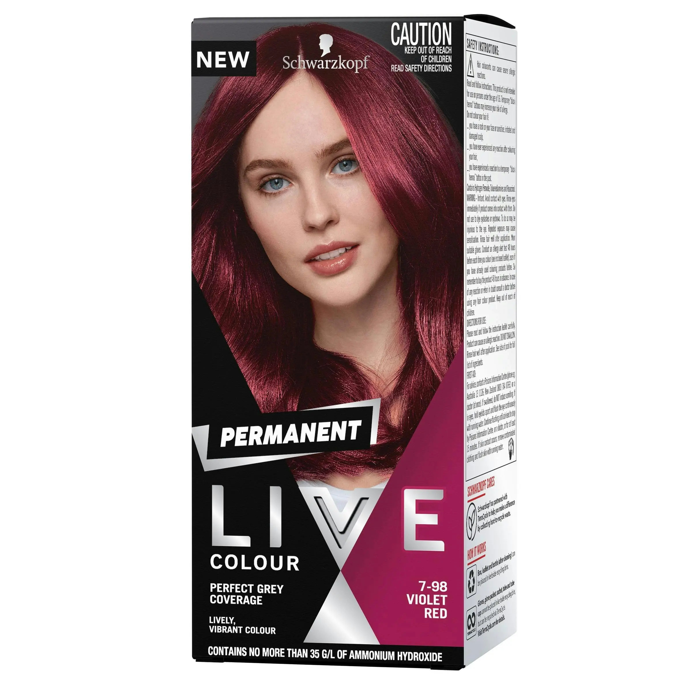 Schwarzkopf Live Colour Permanent 7.98 Violet Red