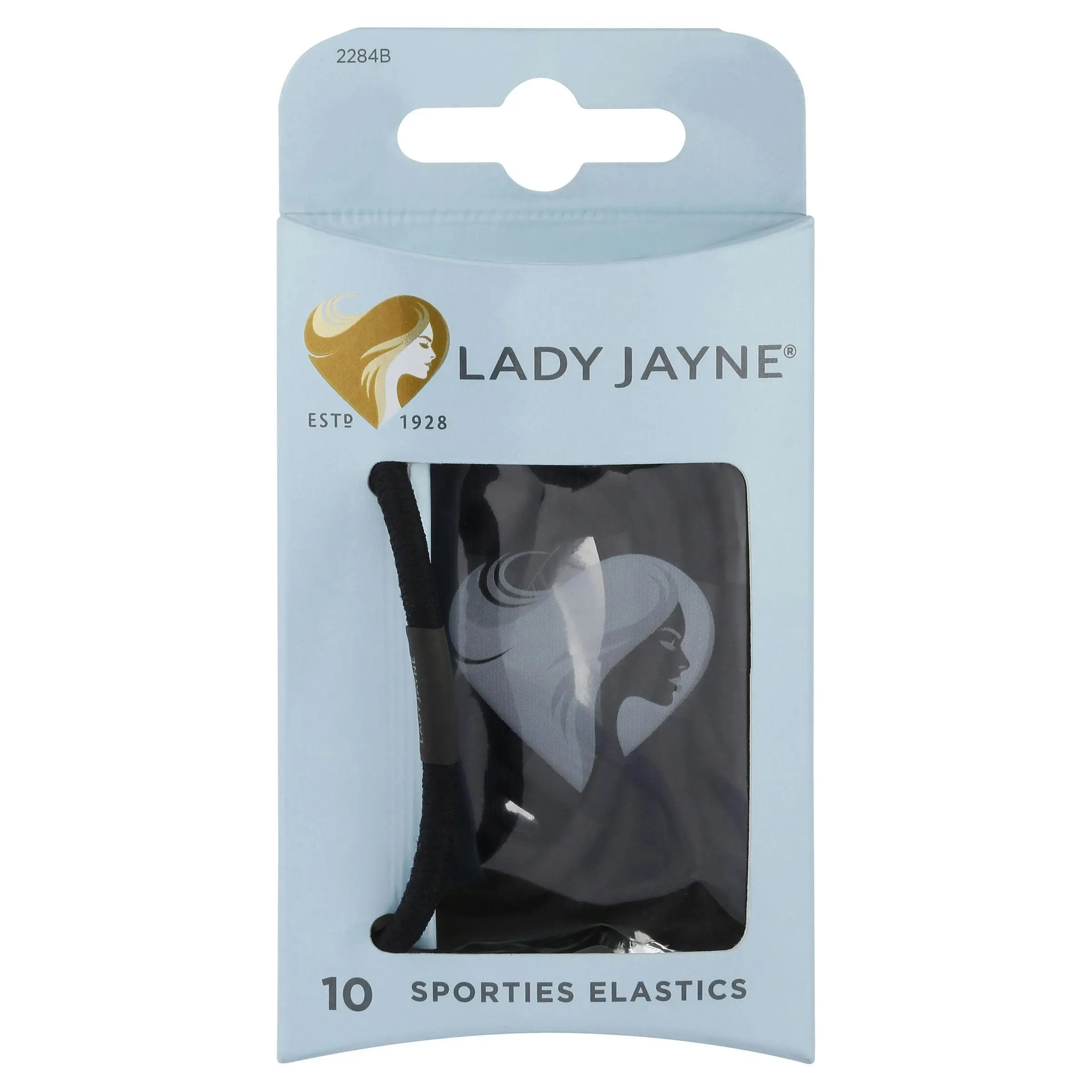 Lady Jayne Black Super Hold Thick Elastics 10 Pack