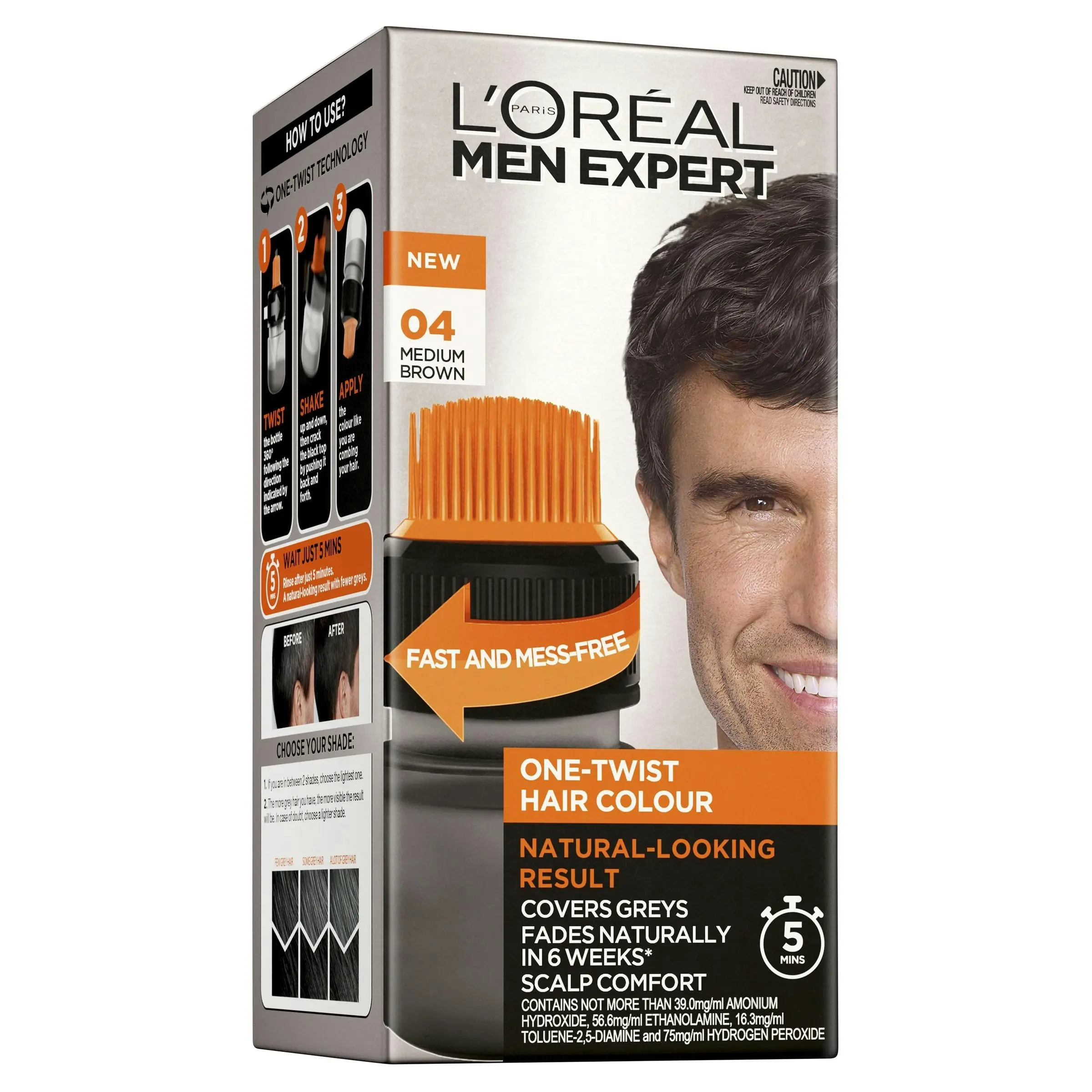 L'Oreal Men Expert Semi Permanent Hair Colour 04 Natural Brown