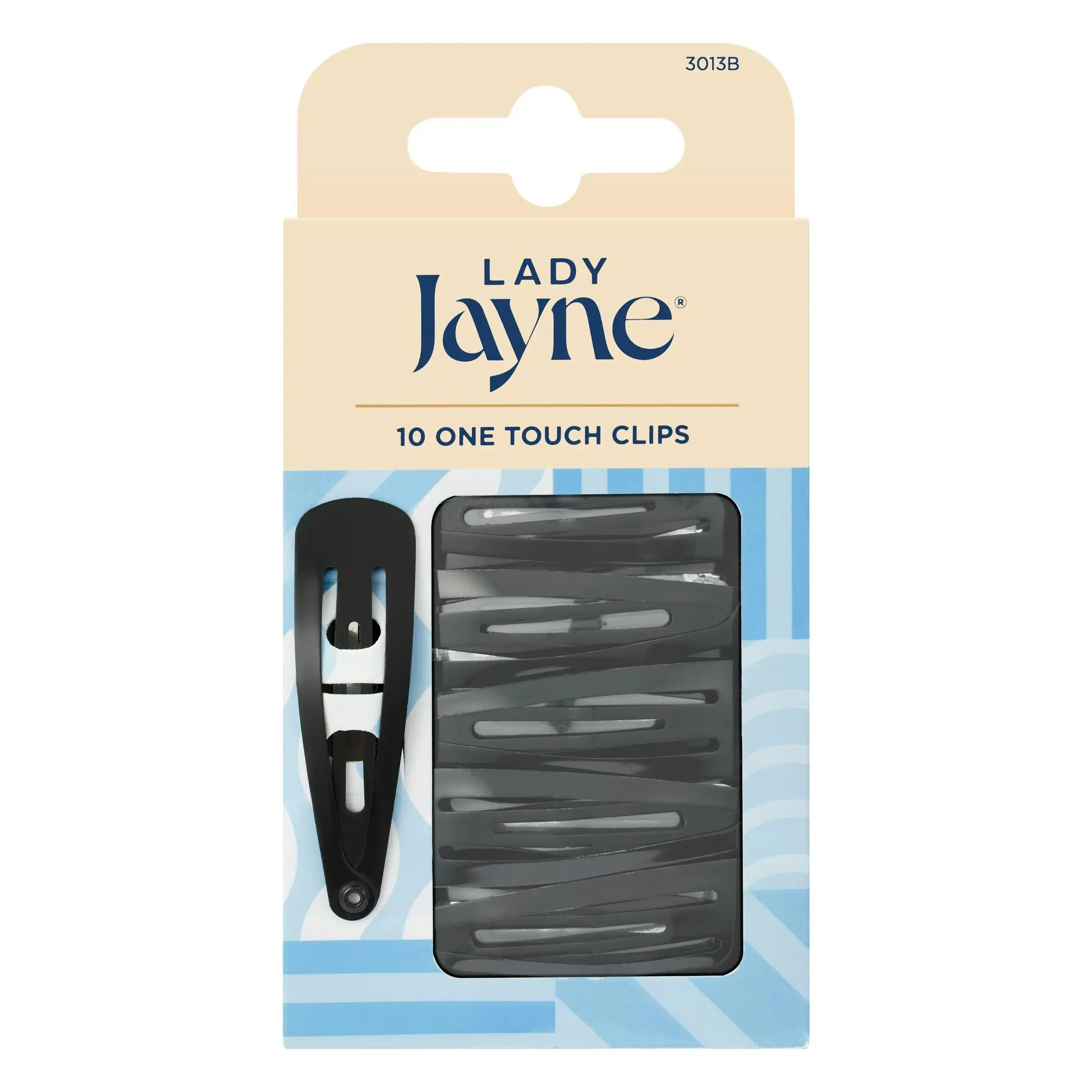 Lady Jayne Black One Touch Clips 10 Pack