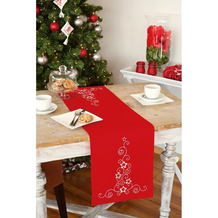 Stars & Swirls Table Runner Embroidery