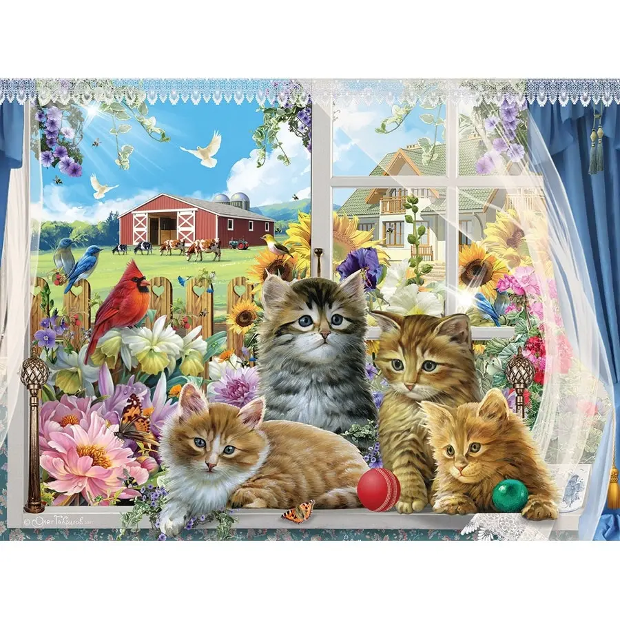 Kitties In The Window 1000 pc- Jigsaws