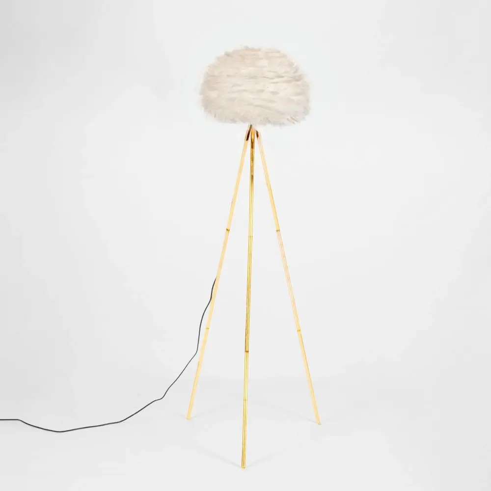 White Feather Tripod Floor Lamp