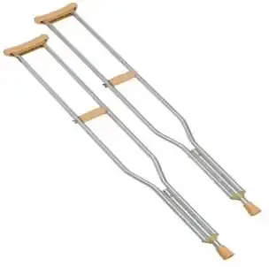 Livingstone Underarm Crutches Aluminium Adjustable Medium 114-134cm 2 Pack