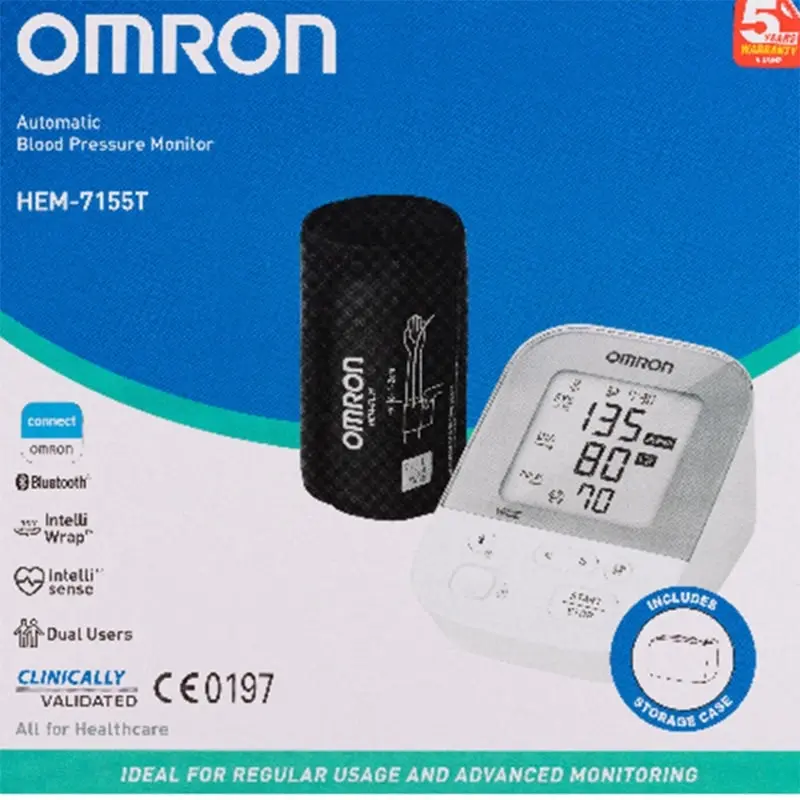 Omron Hem7155t Plus Blood Pressure Mon