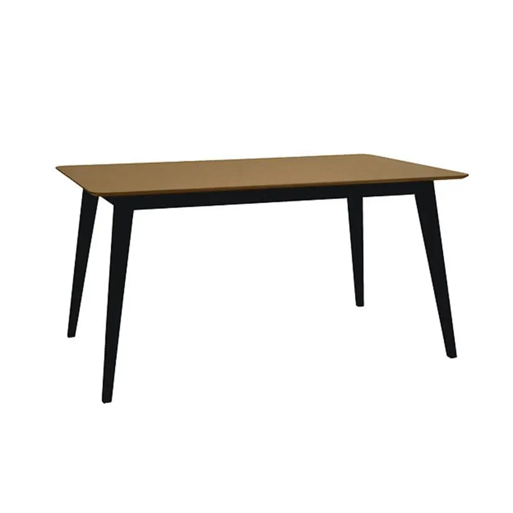 HomeStar Kanaka Wooden Rectangular Kitchen Dining Table 140cm Natural/Black