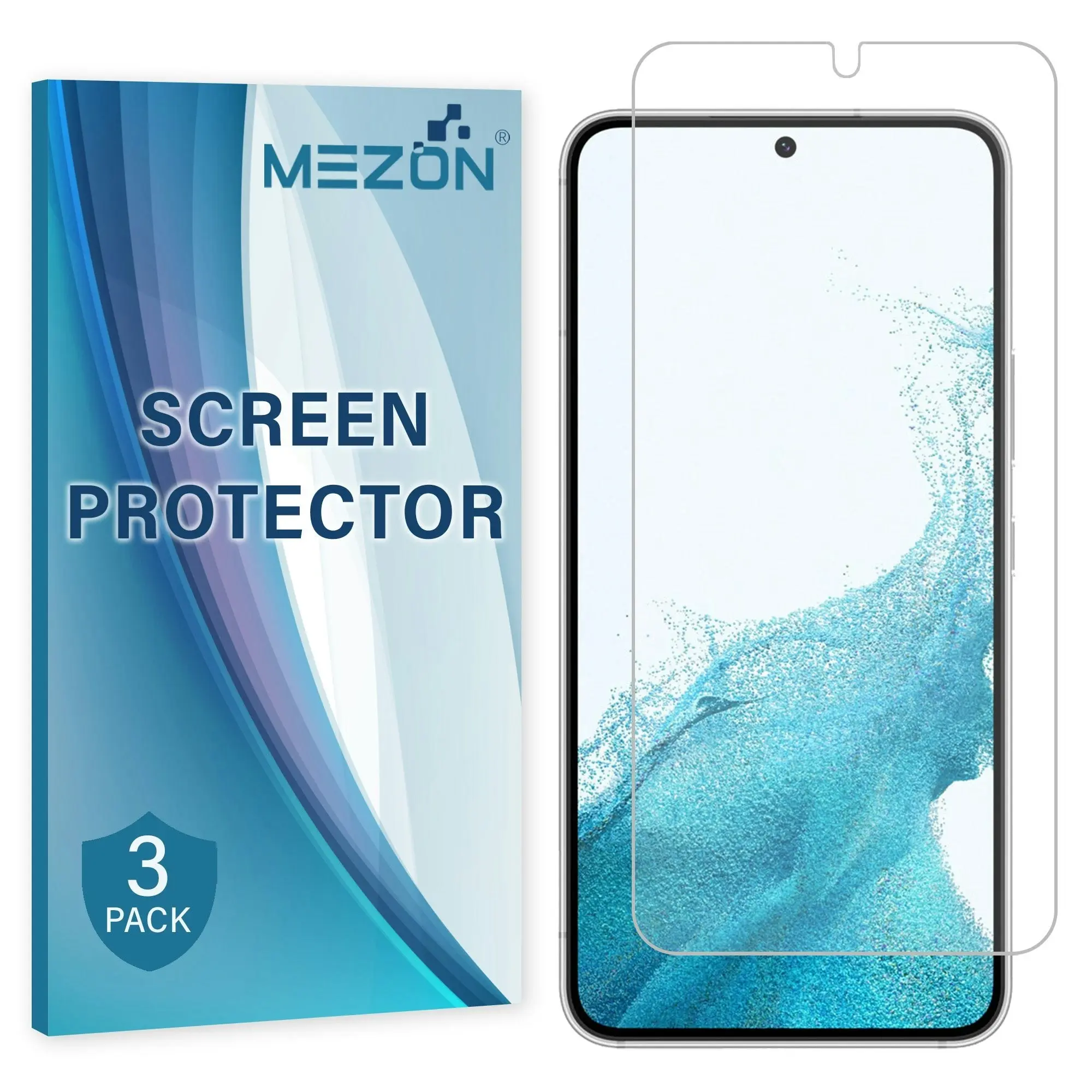 [3 Pack] MEZON Samsung Galaxy S22+ 5G Anti-Glare Matte Screen Protector Case Friendly Film (S22+ 5G, Matte)