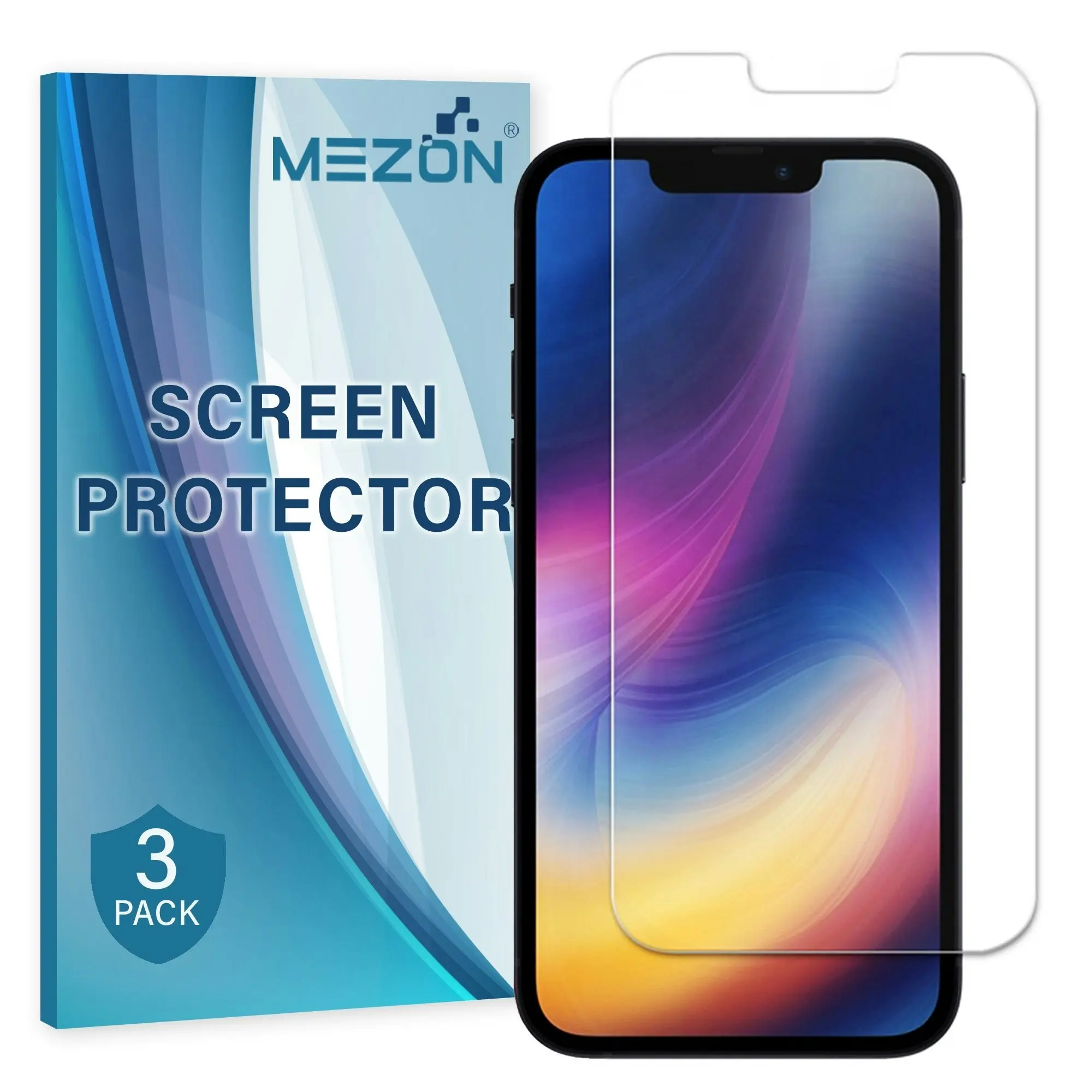 [3 Pack] MEZON Ultra Clear Film for iPhone 13 Mini (5.4") Premium Case Friendly Screen Protector