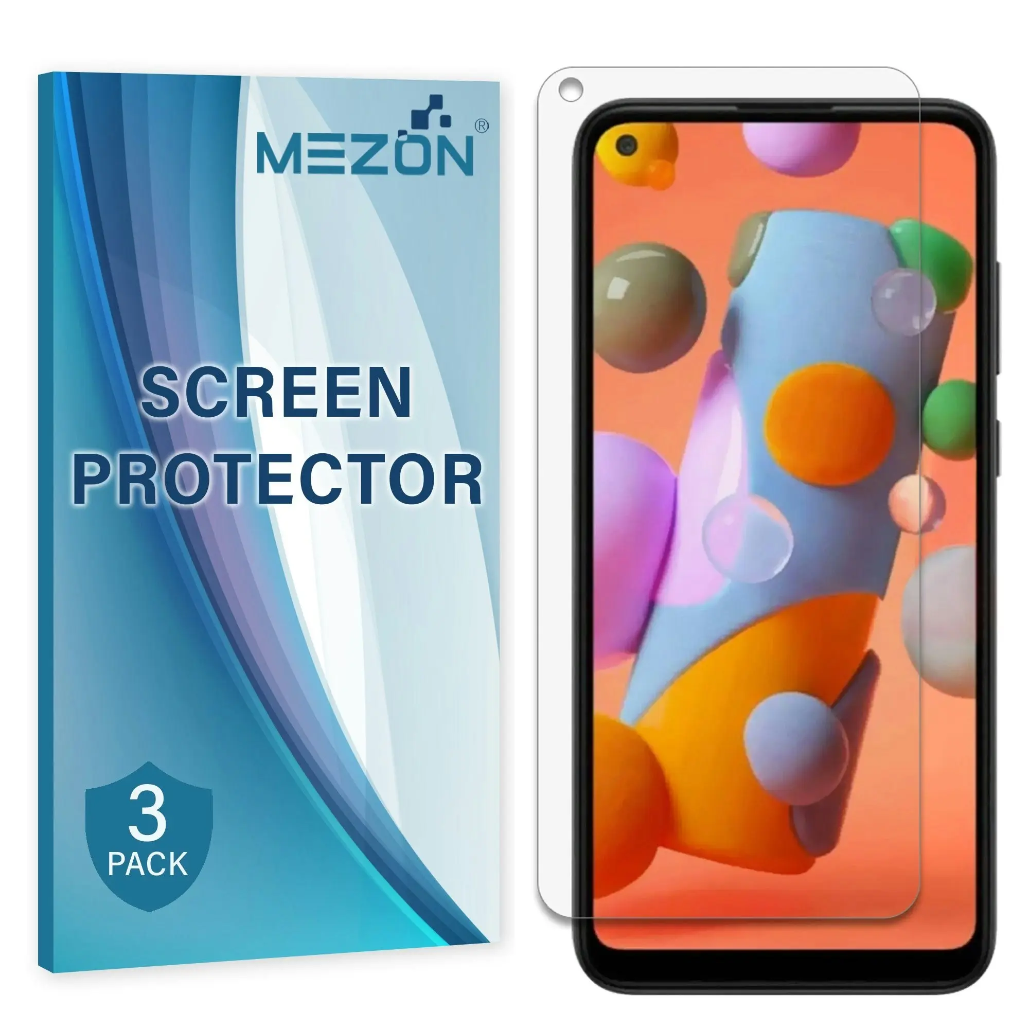 [3 Pack] MEZON Samsung Galaxy A21s Anti-Glare Matte Screen Protector Case Friendly Film (A21s, Matte)