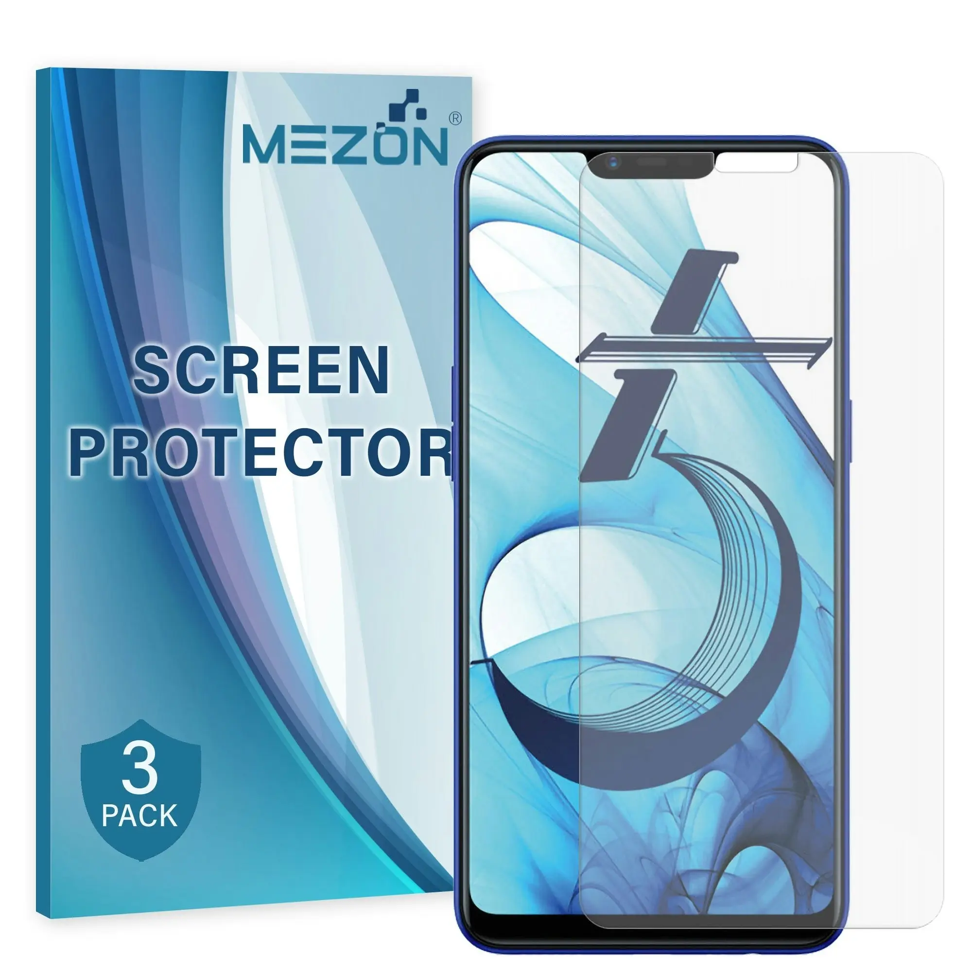 [3 Pack] MEZON OPPO AX5 Ultra Clear Screen Protector Case Friendly Film (AX5, Clear)