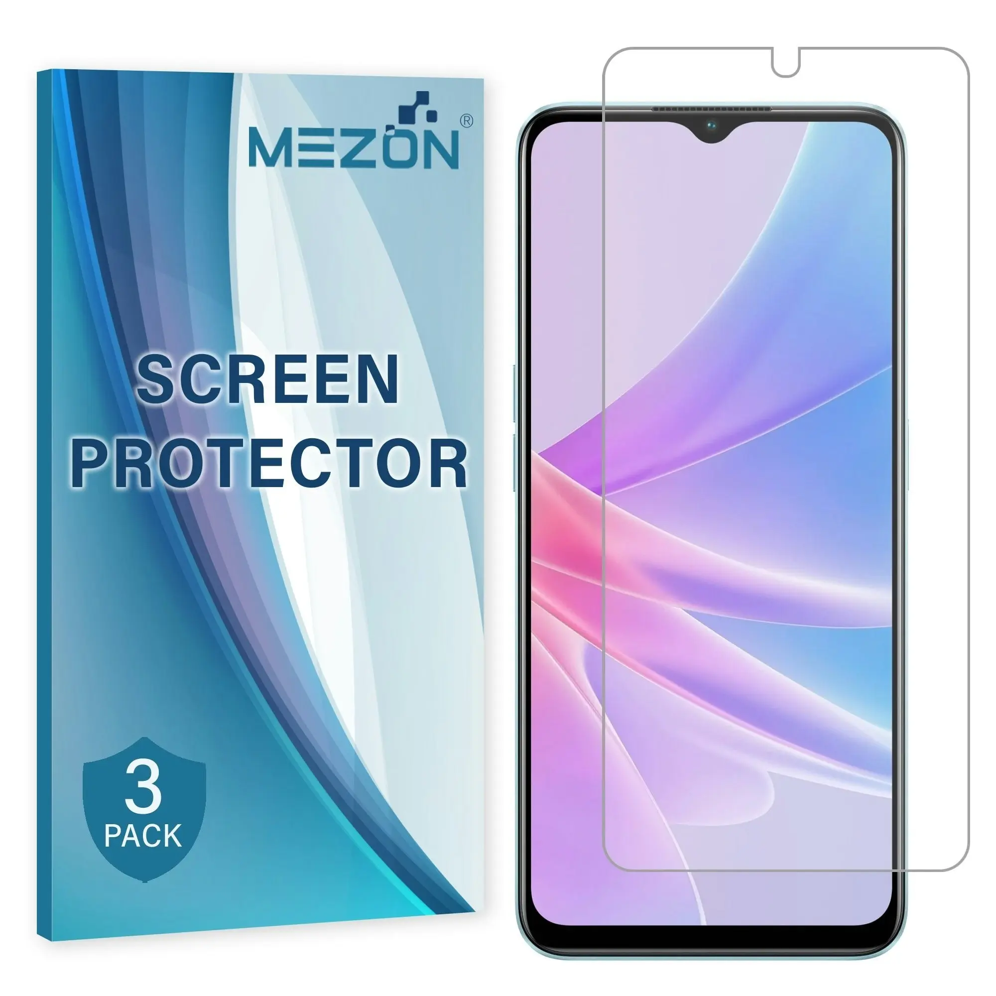 [3 Pack] MEZON OPPO A57 Premium Hydrogel Clear Edge-to-Edge Full Coverage Screen Protector Film