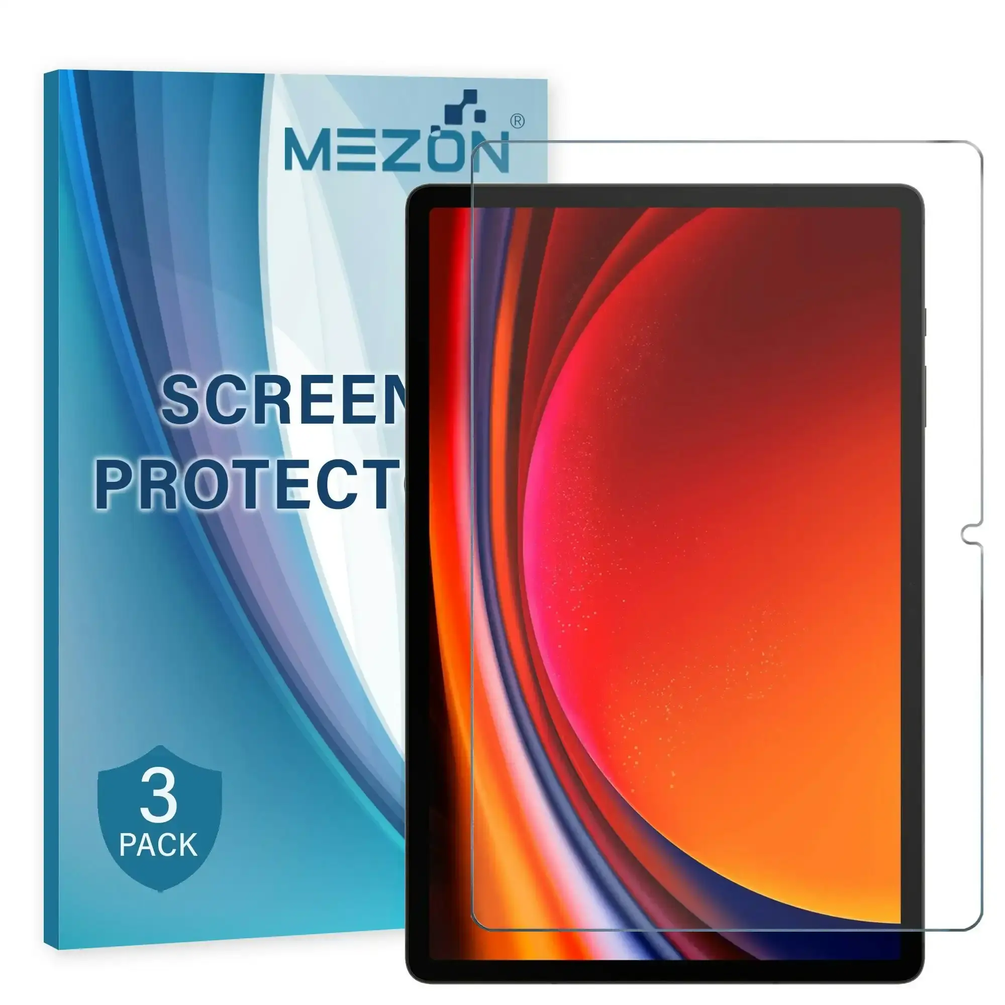 [3 Pack] MEZON Samsung Galaxy Tab S9+ (12.4") Ultra Clear Film Screen Protector (SM-X810, X816, Clear)