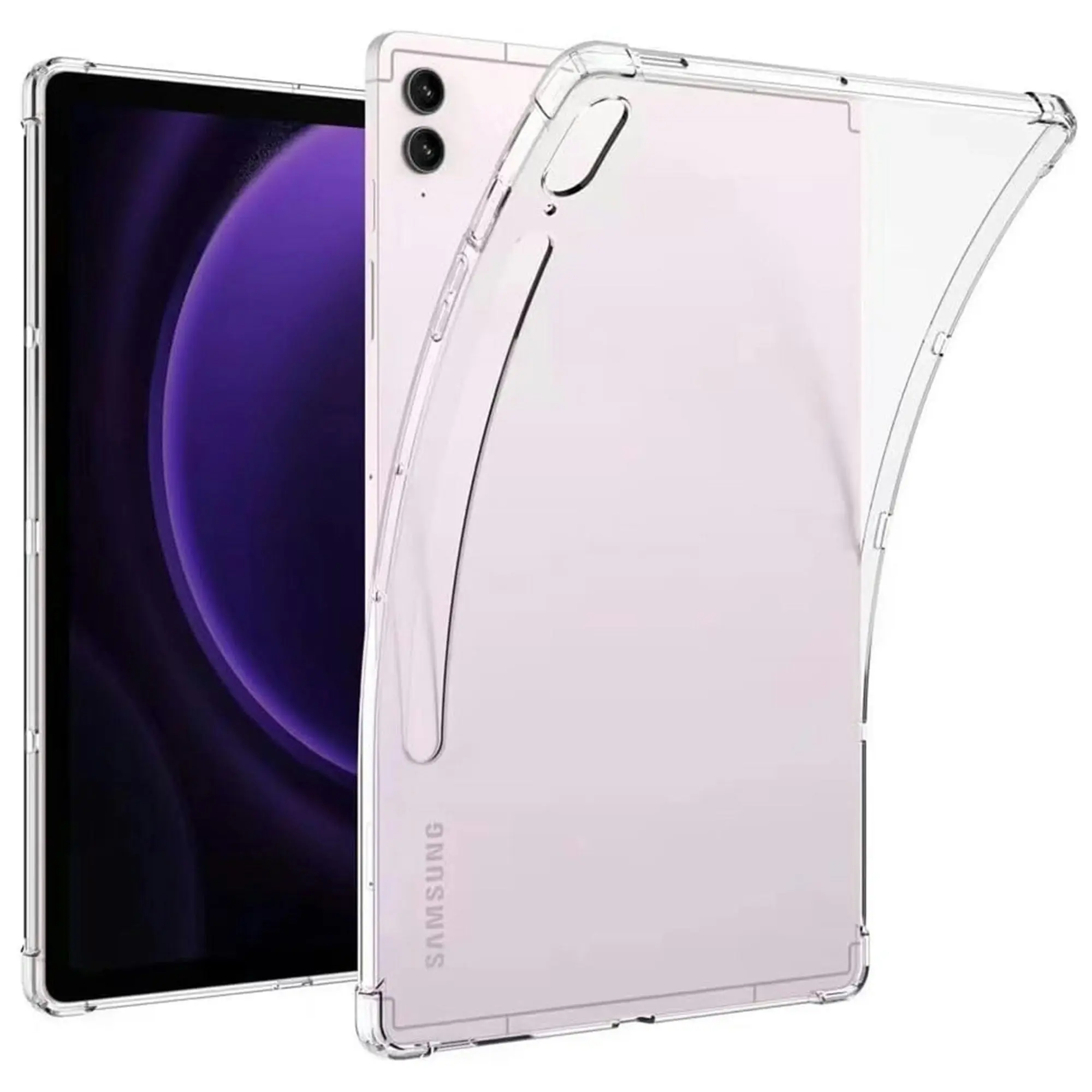 MEZON Samsung Galaxy Tab S9 FE+ (12.4") Premium Thin Transparent Clear TPU Gel Case (SM-X610, X616)