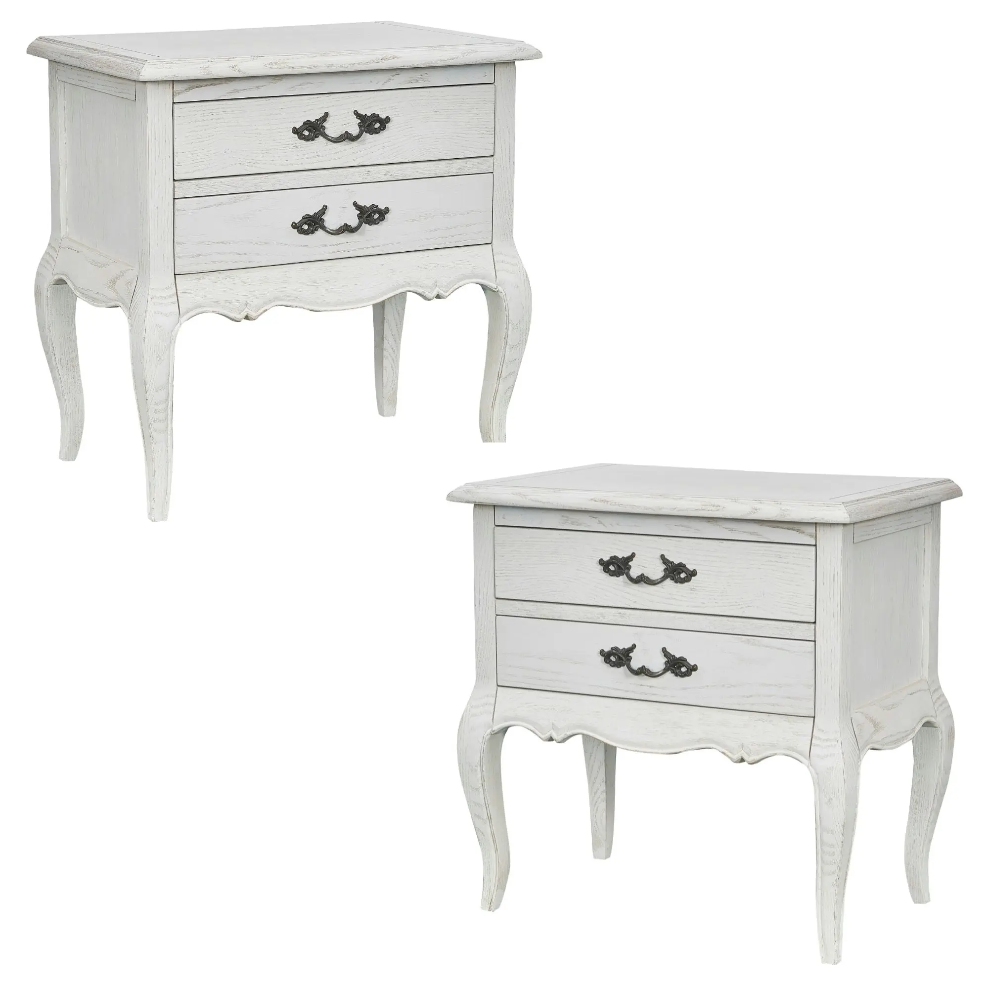 Alice 2pc Bedside Table White