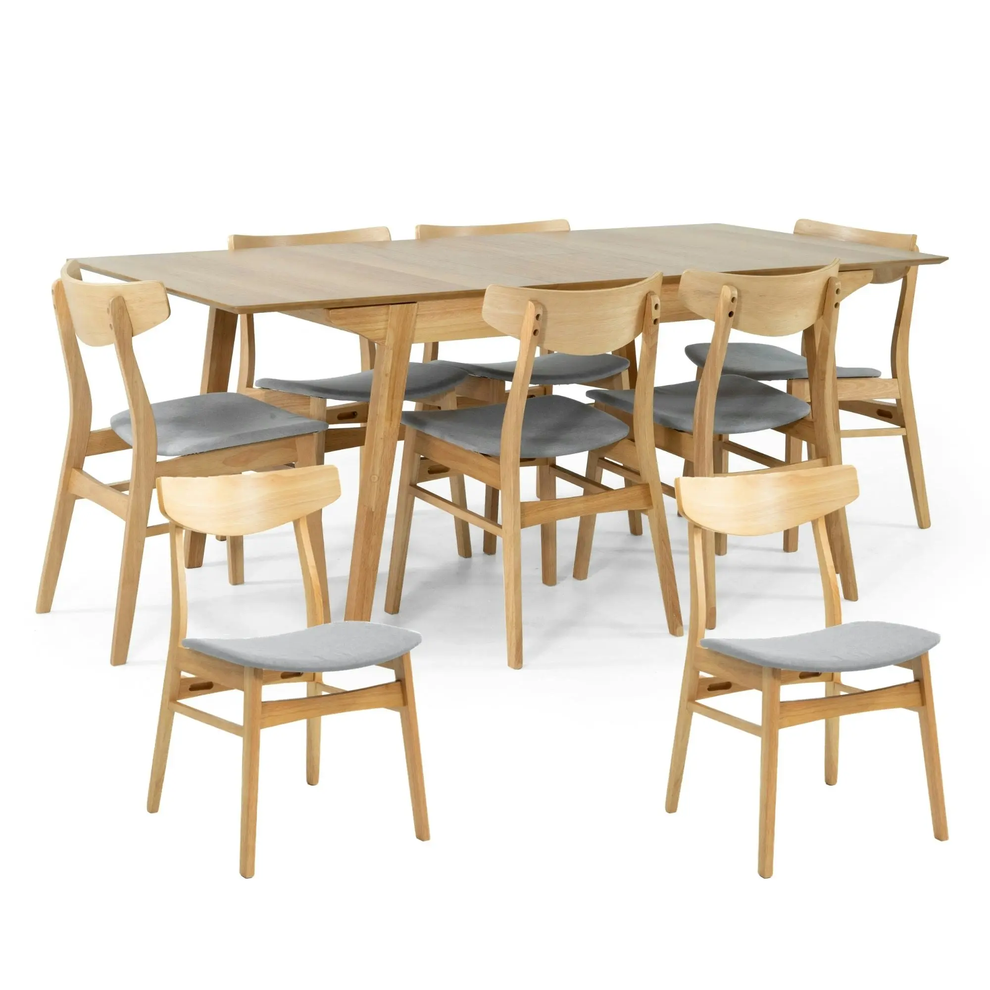 Cusco 9pc 150-190cm Extendable Dining Table Chair Set