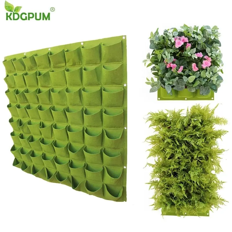 Wall Hanging Vertical Garden Grow Bag Planter 4/9/18/49/72 Pockets