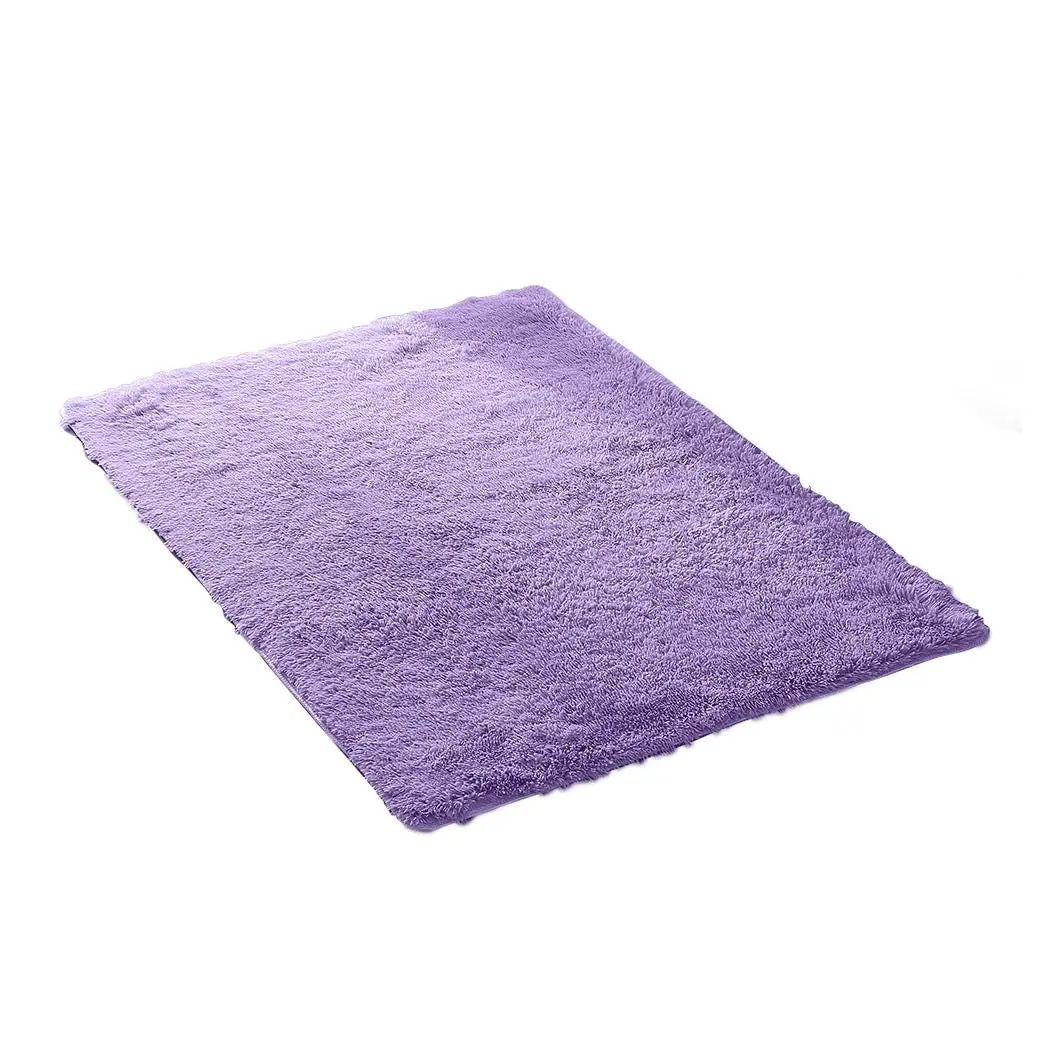 Marlow Floor Mat Rugs Shaggy Rug Area Carpet Large Soft Mats 300x200cm Purple