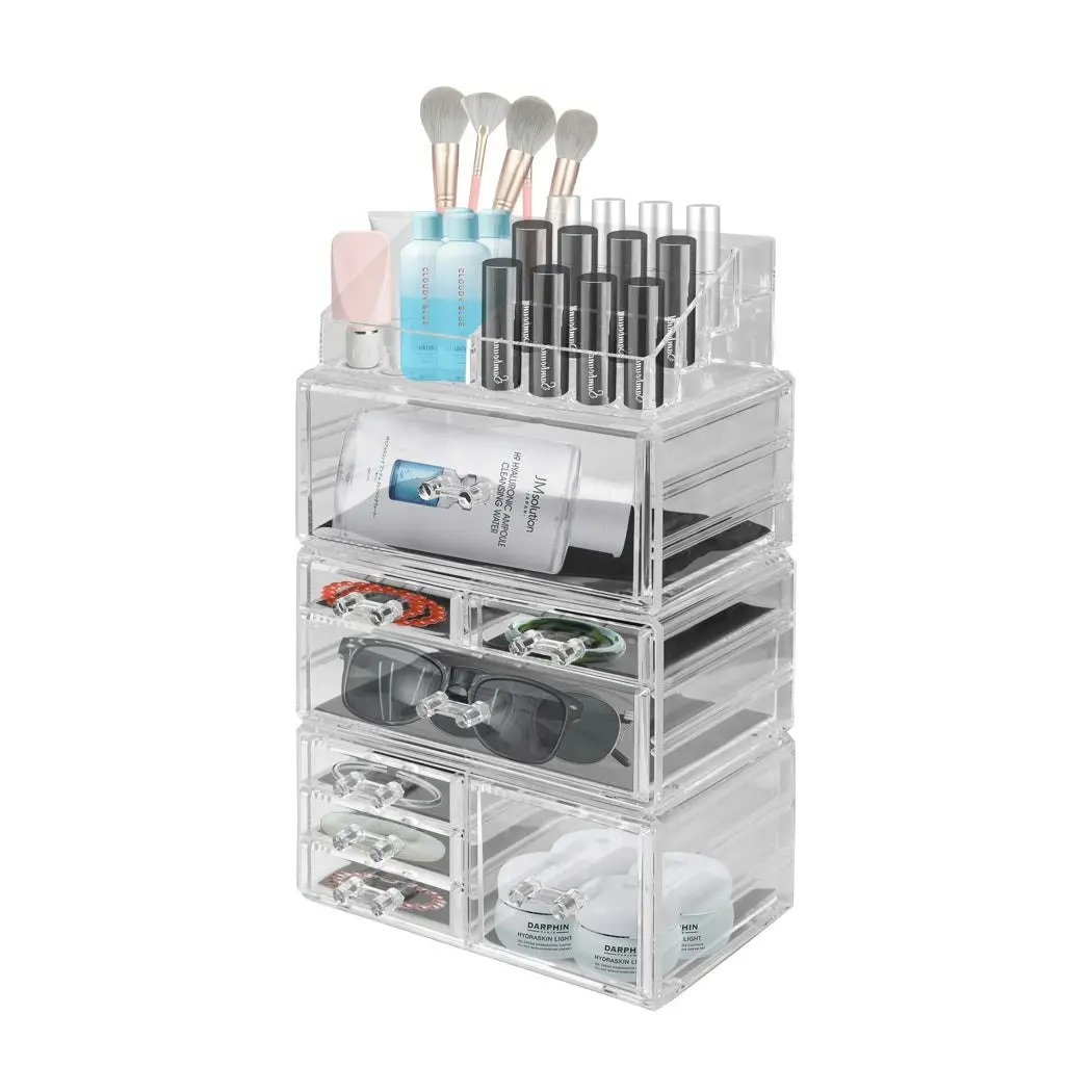 Traderight Group  Cosmetic 8 Drawer Makeup Organizer Storage Jewellery Holder Box Acrylic Display