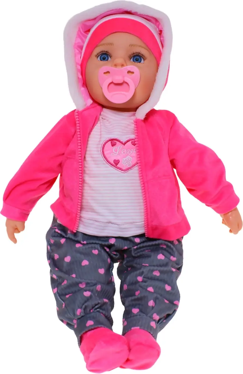 Cotton Candy - Baby Doll Zoe With Dummy - Pink Jacket