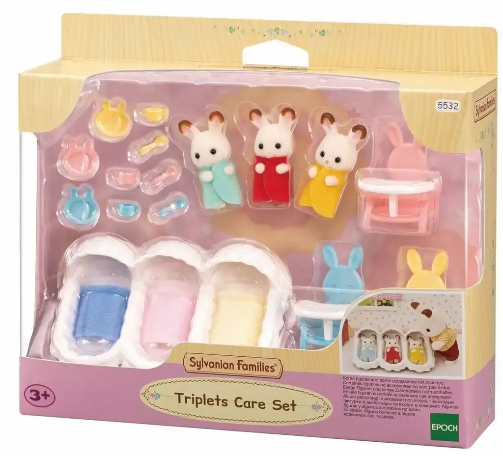 Sylvanian Families - Triplets Care Animal Doll Playset