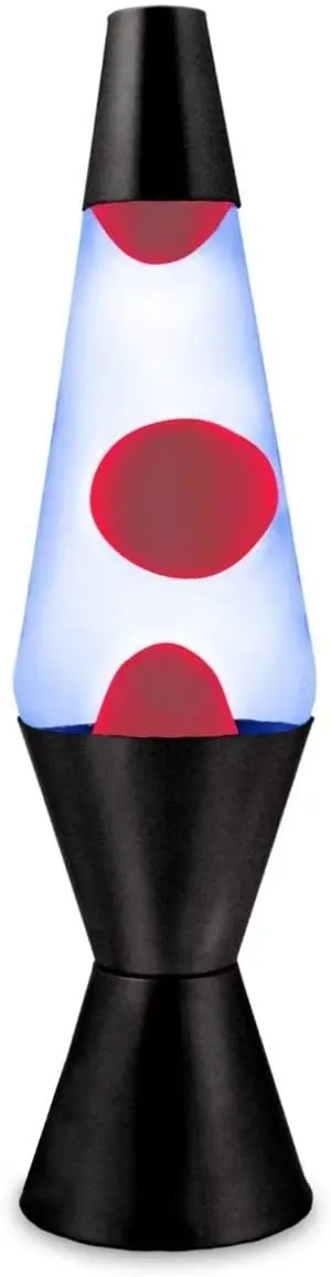 Blue Red Liquid Retro Lava Lamp Black Base