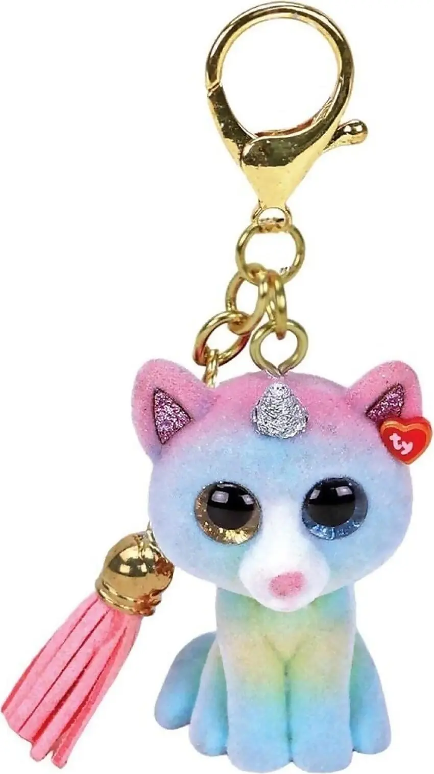 Ty - Beanie Boos Clip Heather Cat With Tassel